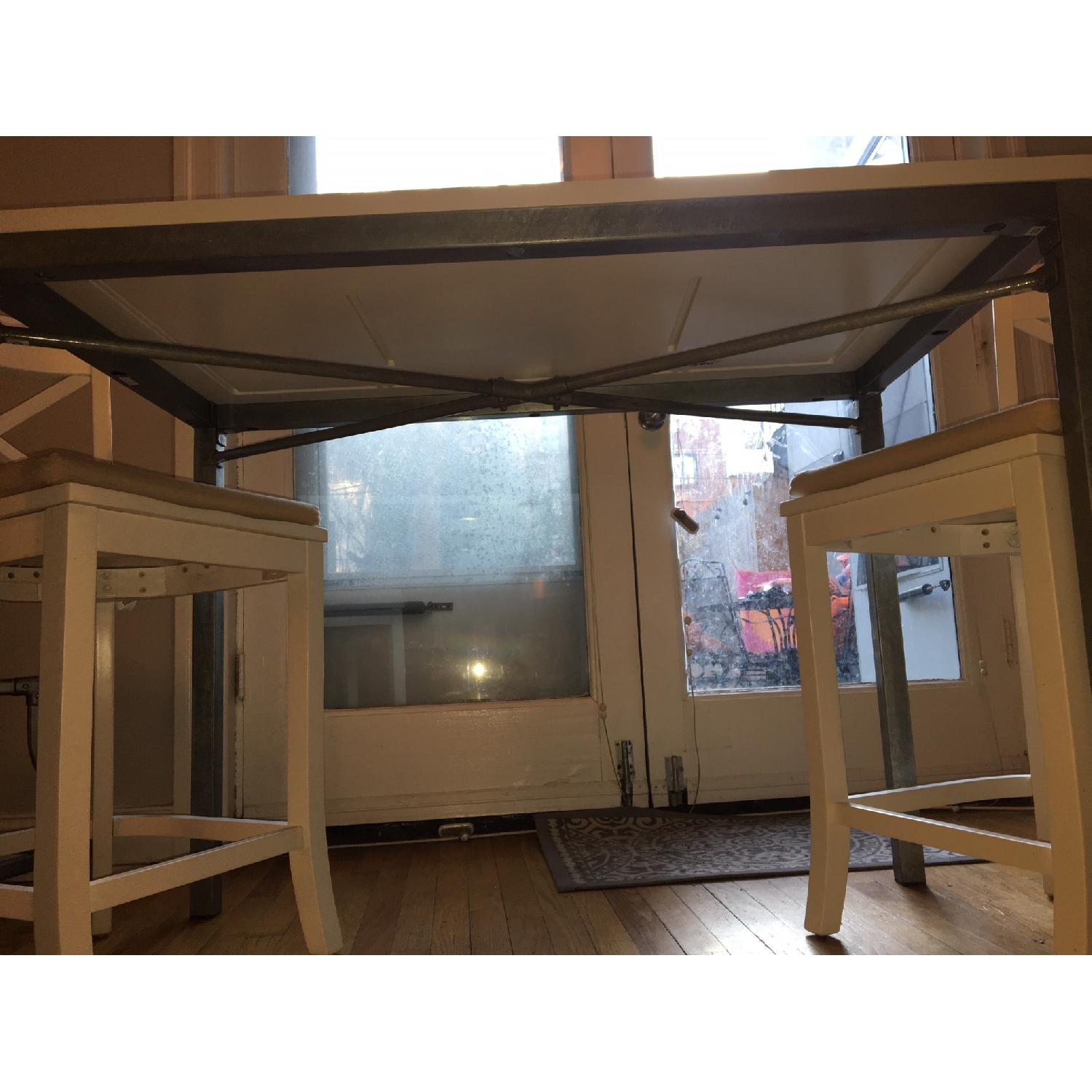 Crate & Barrel High Dining Table w/ 2 Counter Chairs - image-4