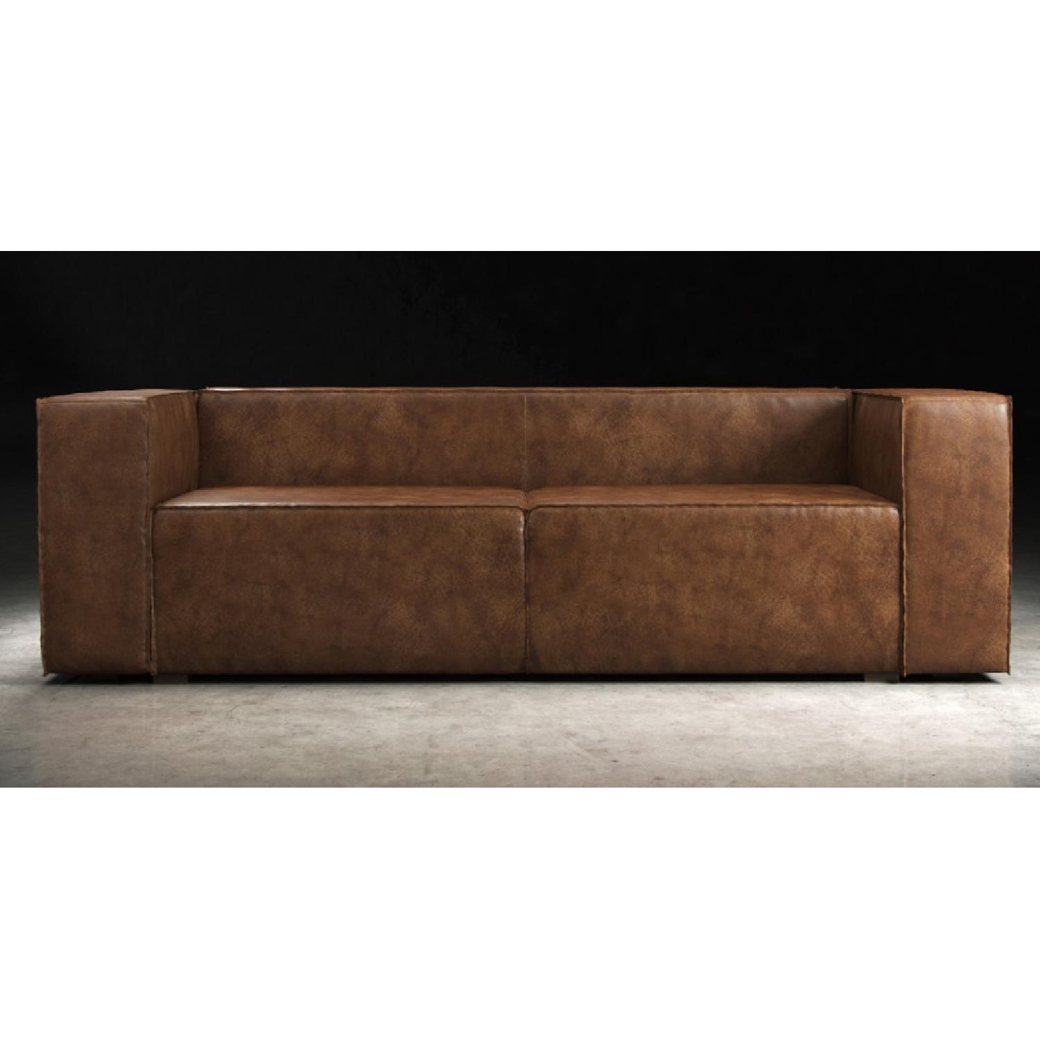 Modloft Modern Leather Sleeper Sofa w/ Storage - image-3