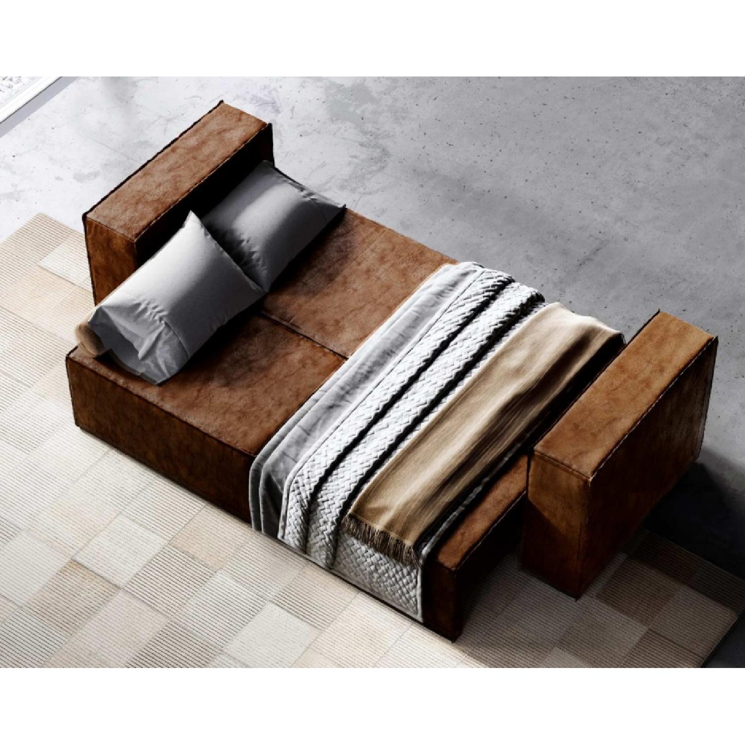 Modloft Modern Leather Sleeper Sofa w/ Storage - image-4