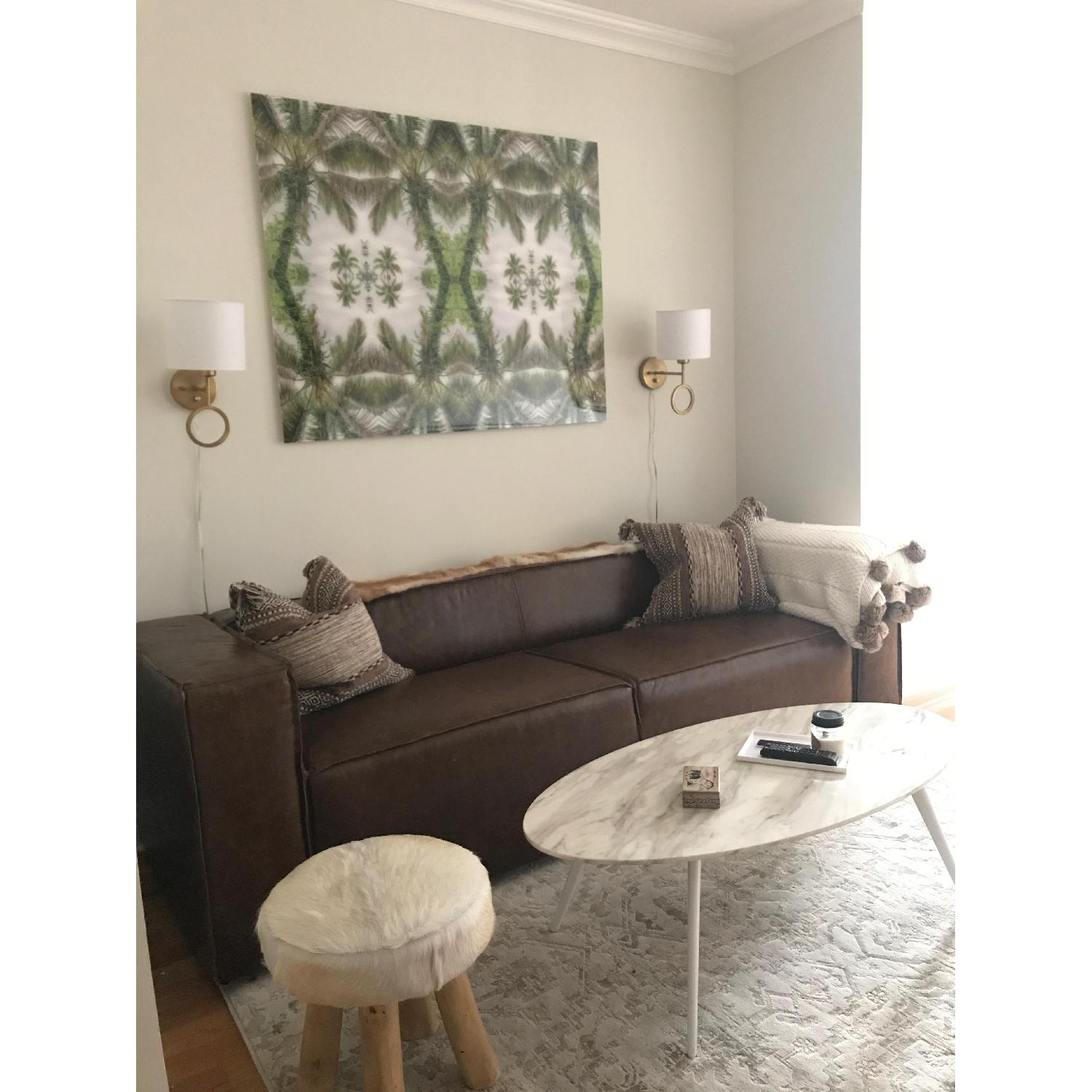 Modloft Modern Leather Sleeper Sofa w/ Storage - image-6