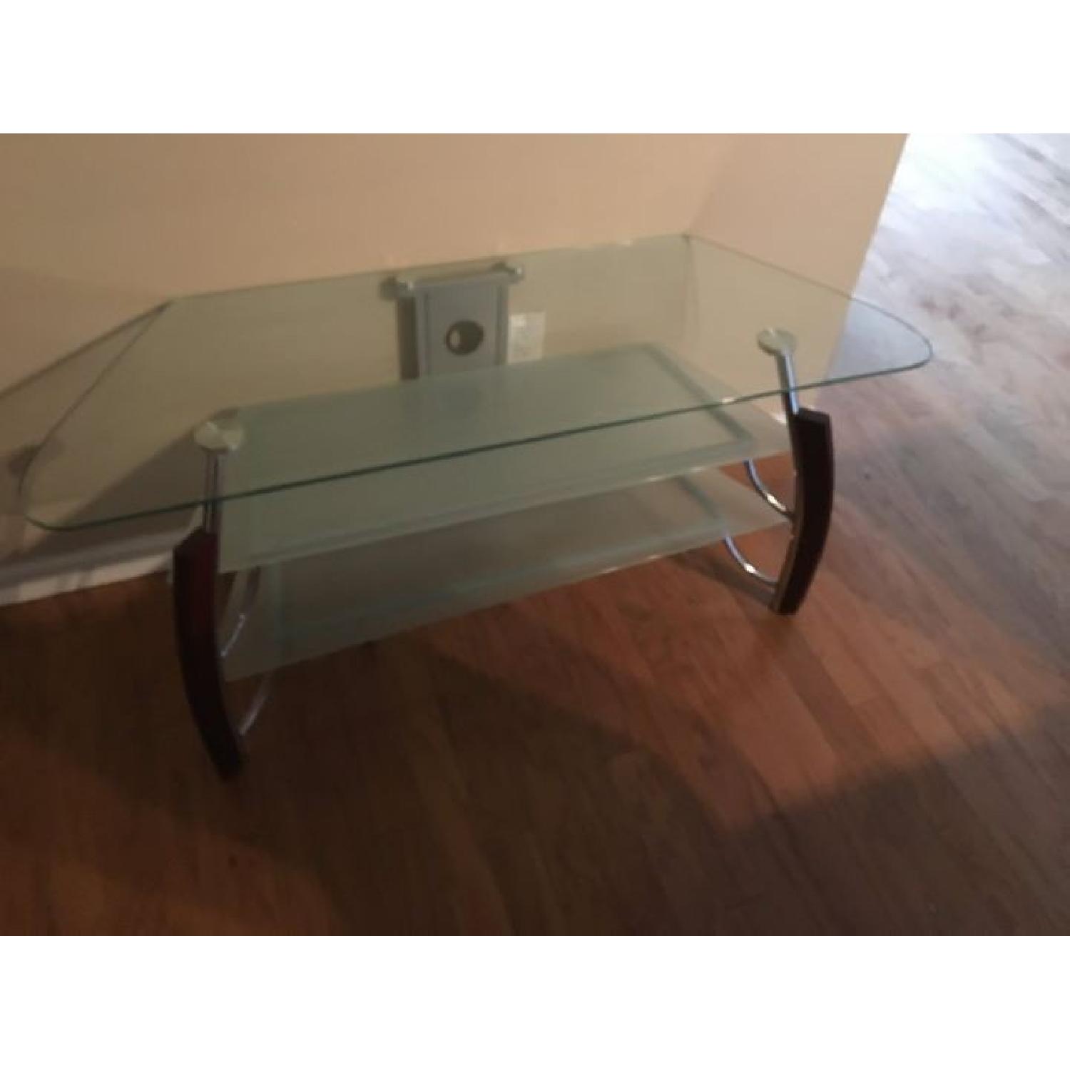3-Tier Glass TV Stand - image-1