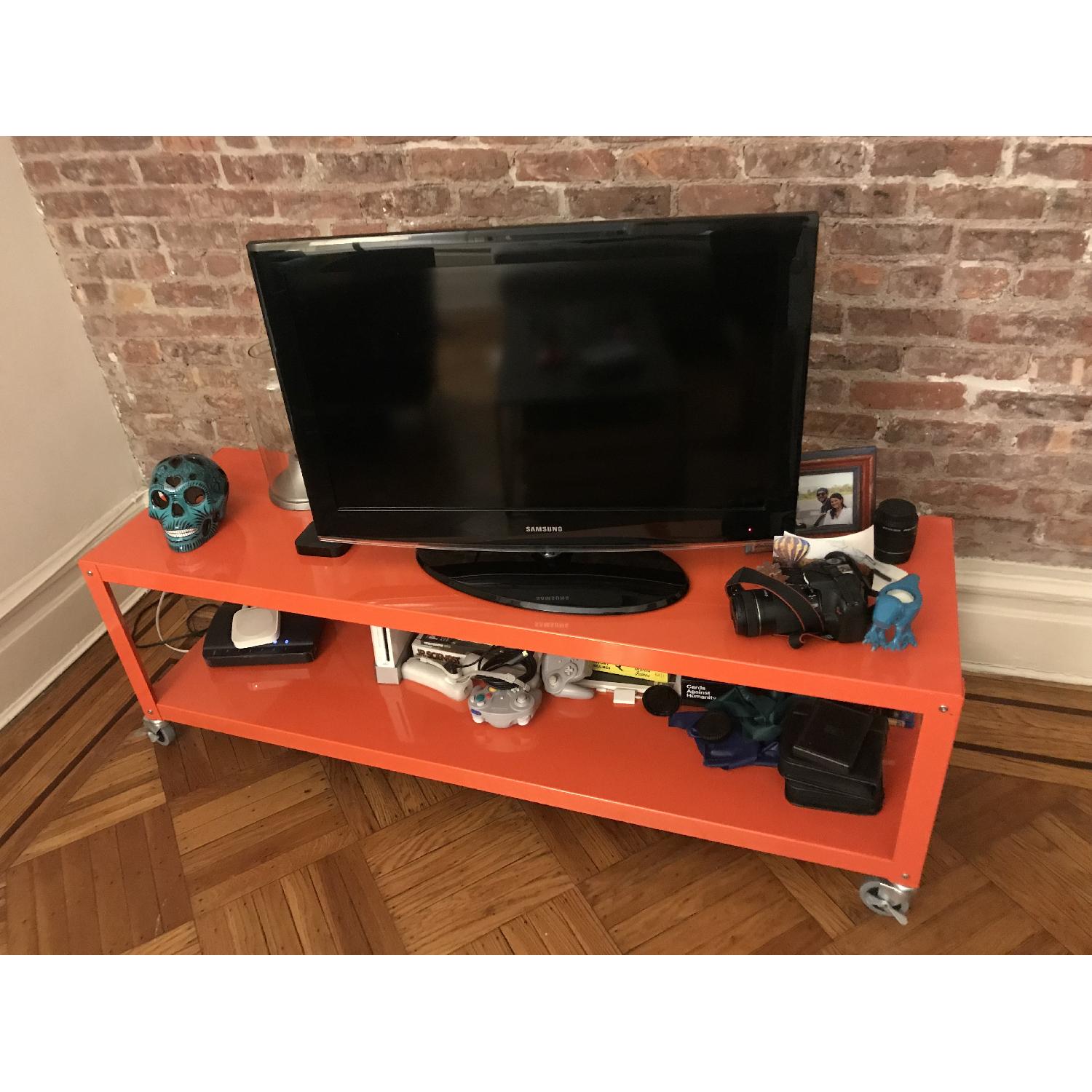 CB2 GoCart Rolling TV Stand AptDeco