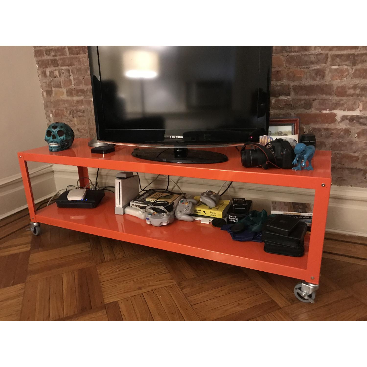 CB2 GoCart Rolling TV Stand AptDeco