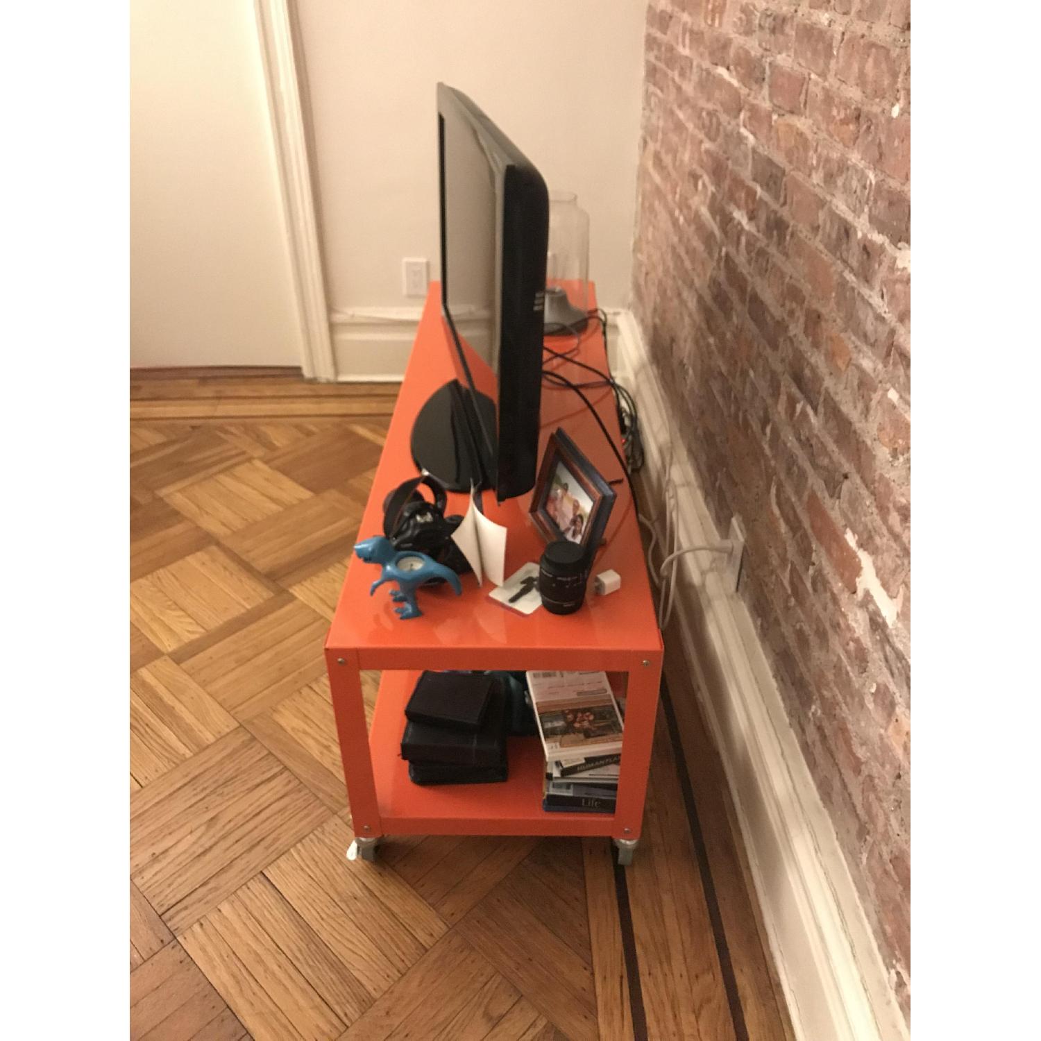 CB2 GoCart Rolling TV Stand AptDeco