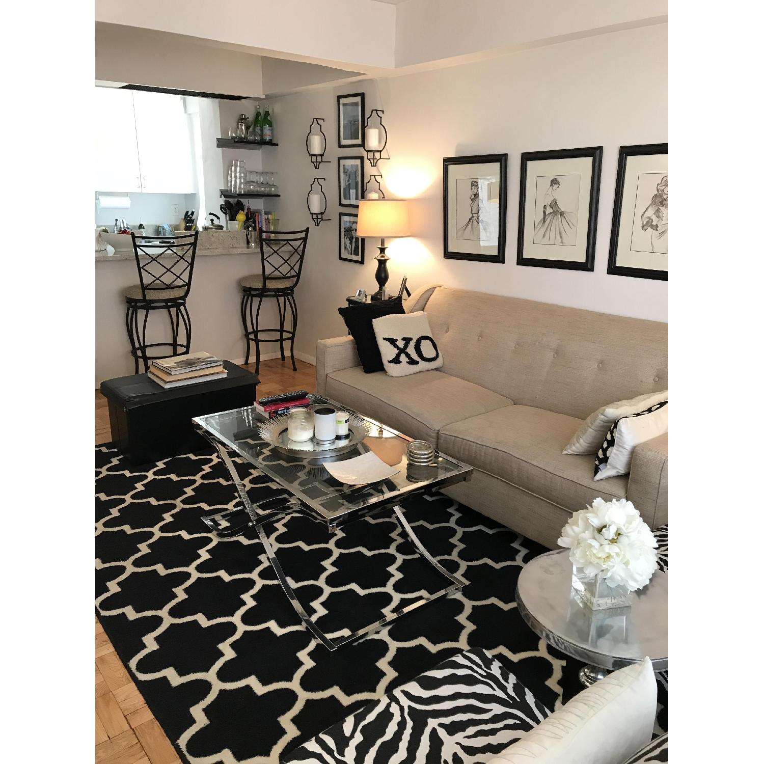 Black & White Zebra Accent Chair - image-3