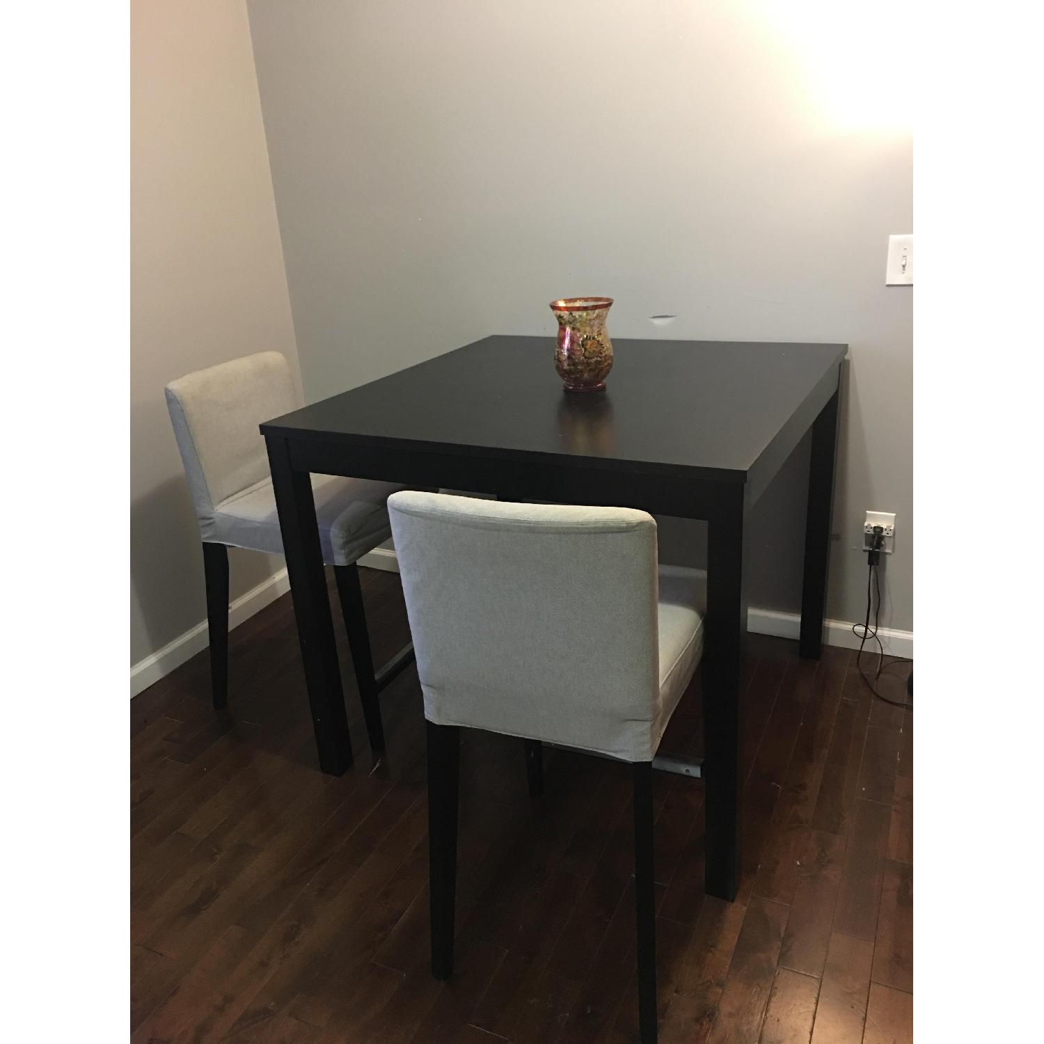 Ikea Bjursta Bar Table w/ 2 Henriksdal Stools - image-3