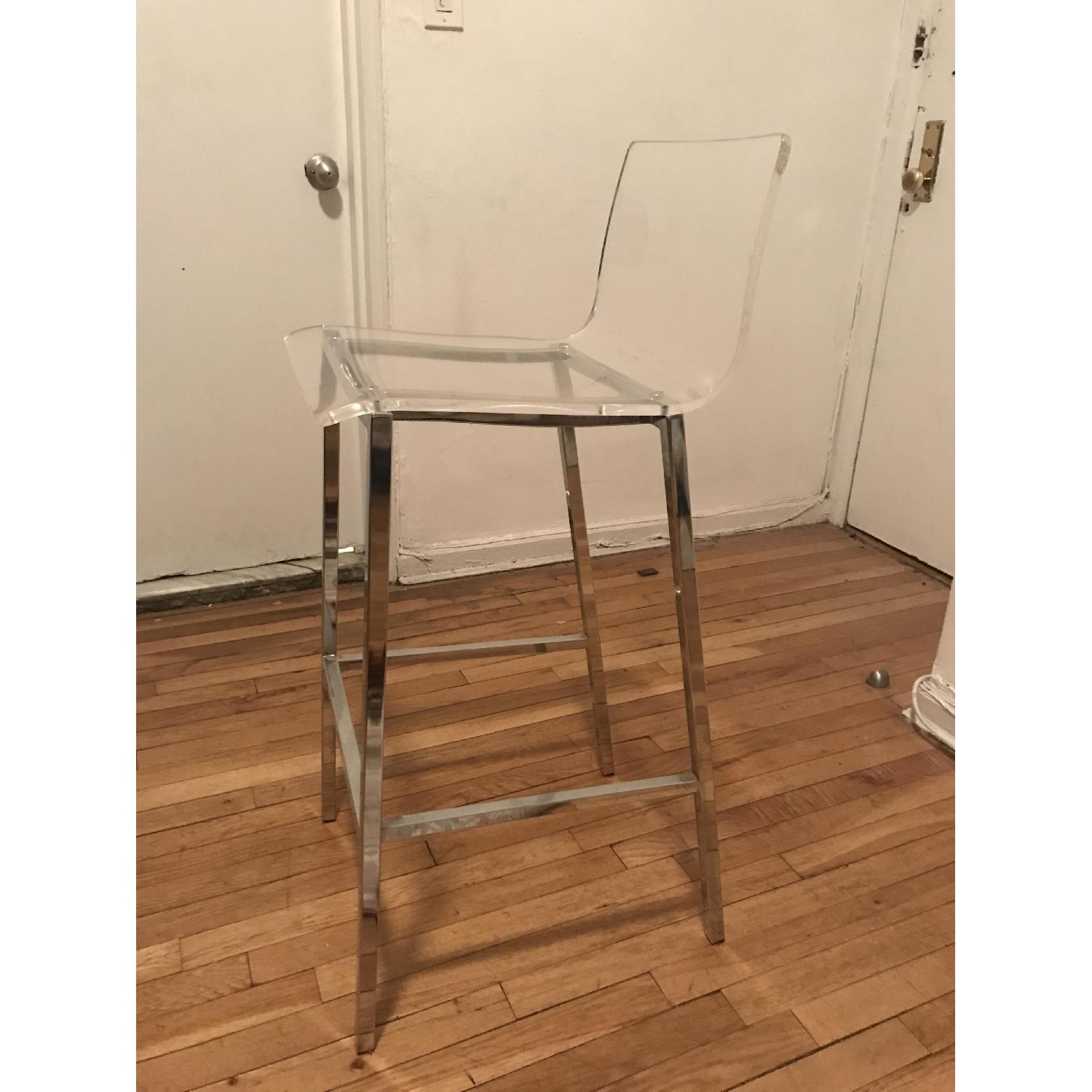 CB2 Acrylic Clear Modern Bar Stool - image-1