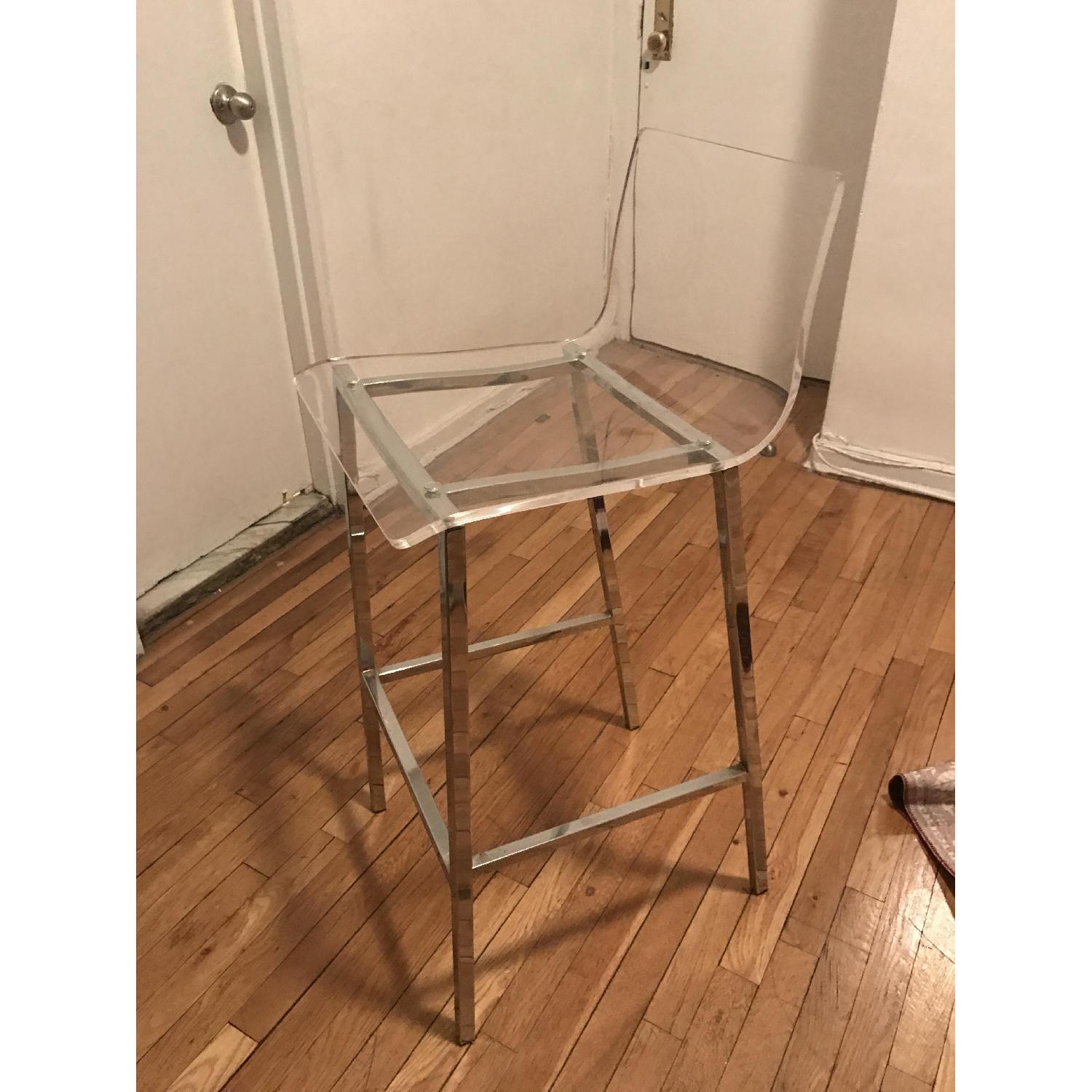 CB2 Acrylic Clear Modern Bar Stool - image-2