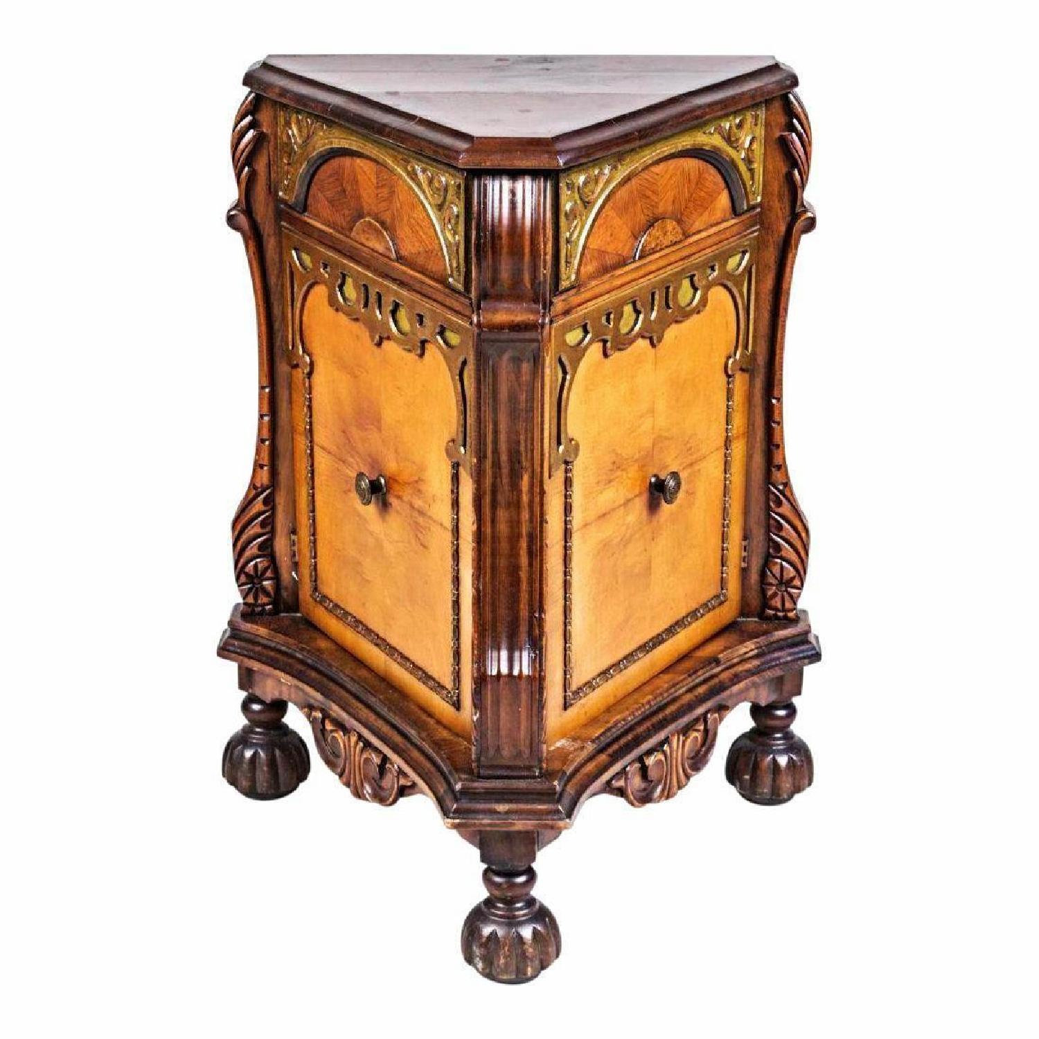 Triangular Wood Commode/Nightstand AptDeco