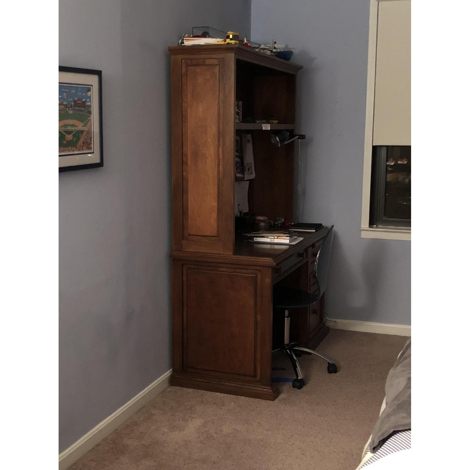 Desk & Hutch w/ Bulletin Board - image-1