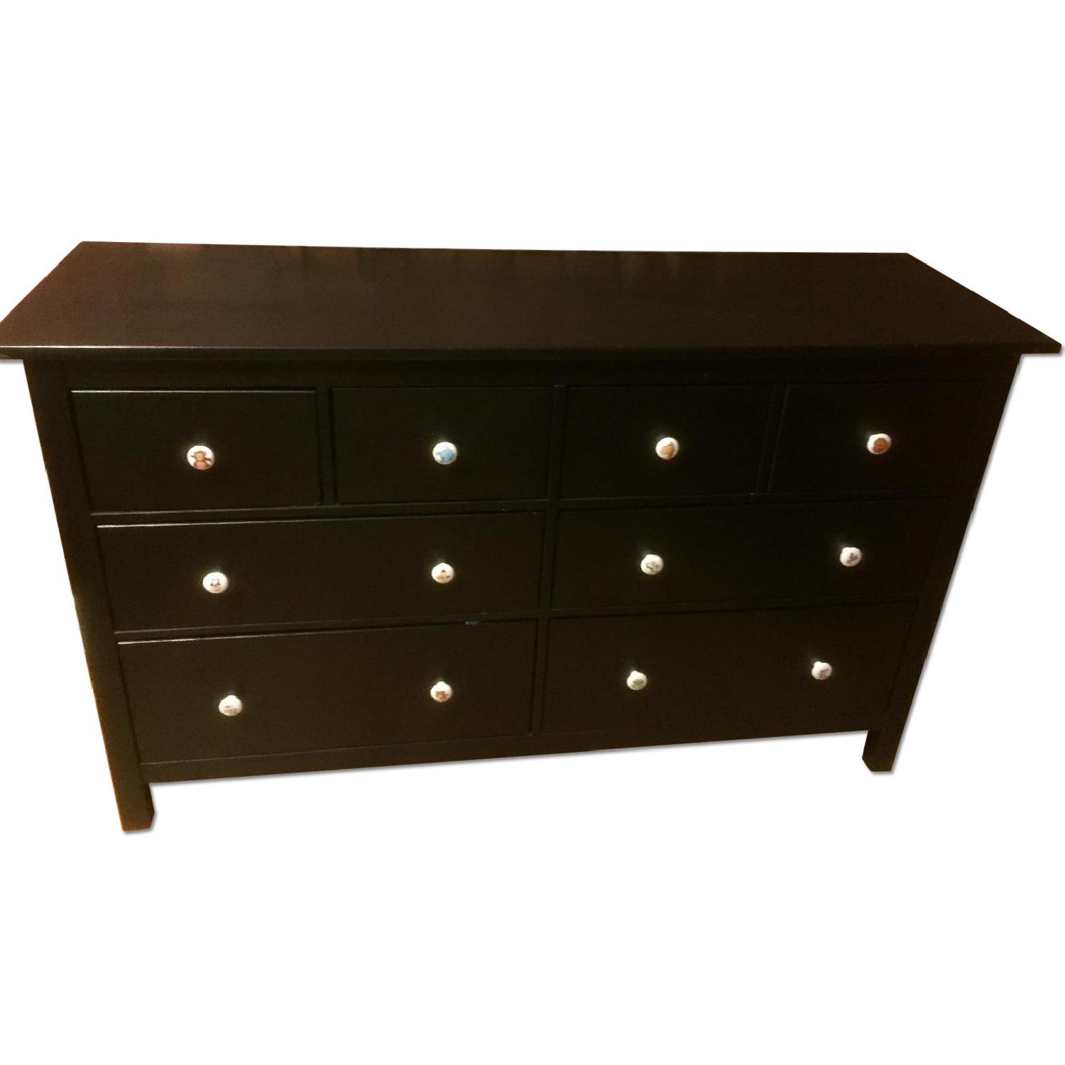 Ikea Hemnes Black 8 Drawer Dresser AptDeco