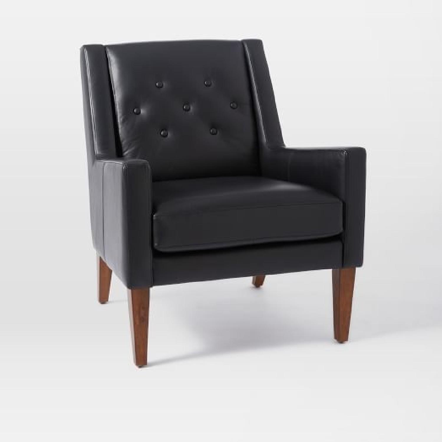 West Elm Leather Library Chair - image-4