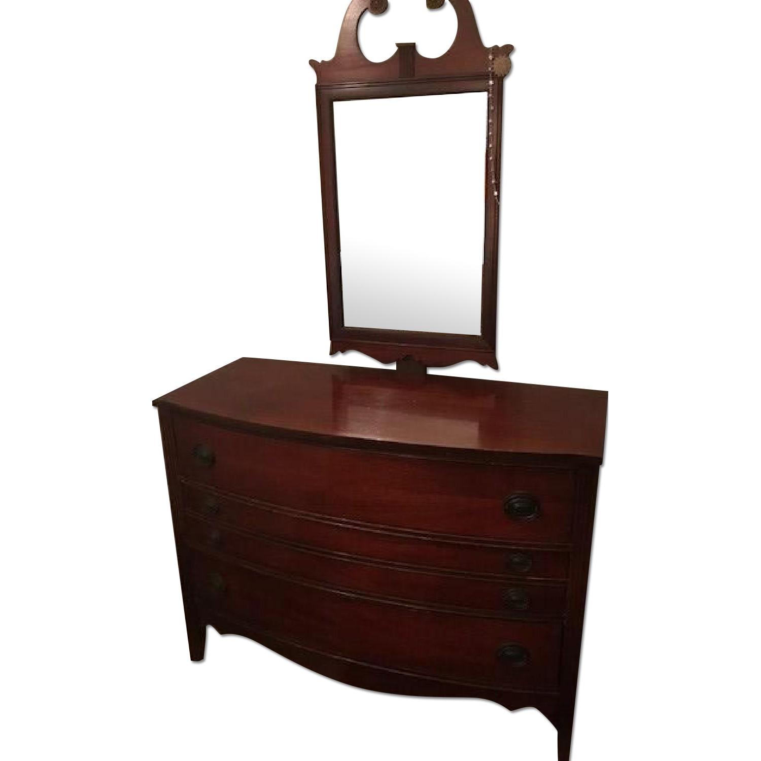 Vintage 1950s Dresser w/ Mirror - image-0