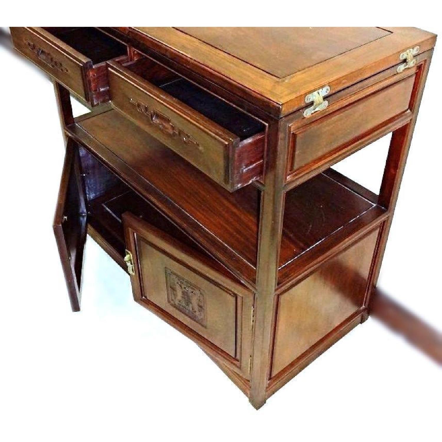 Art Deco Chinoserie Oak Server/Cabinet - image-1