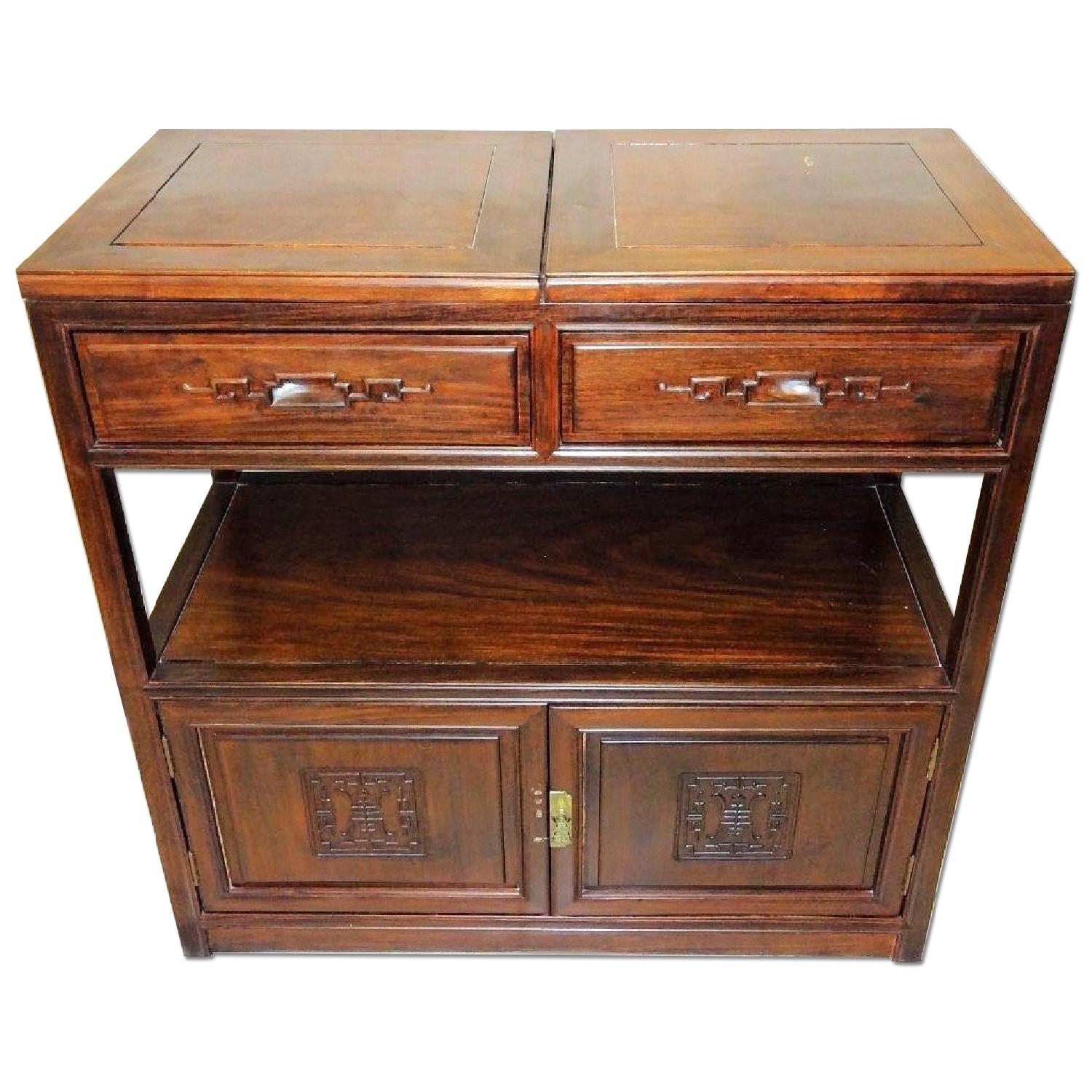 Art Deco Chinoserie Oak Server/Cabinet - image-3