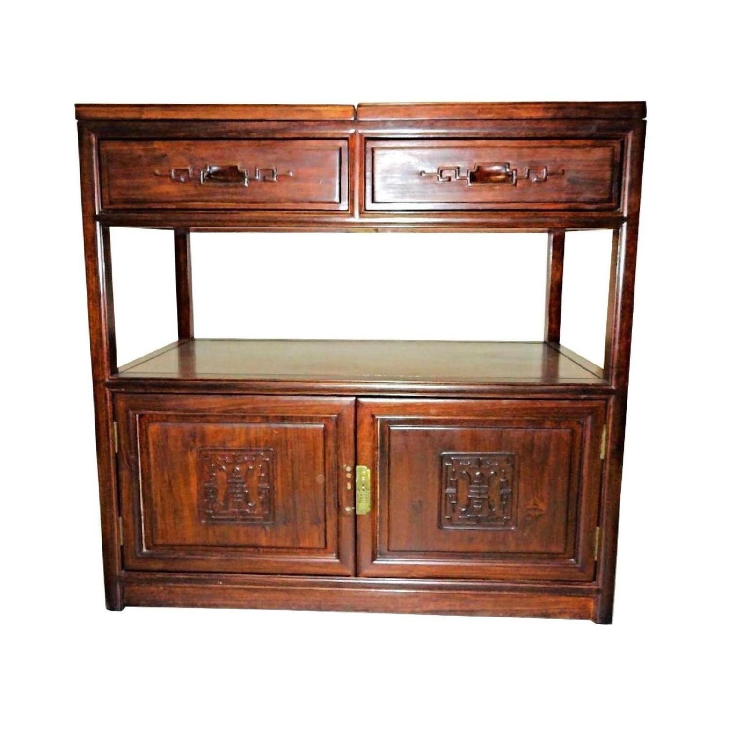 Art Deco Chinoserie Oak Server/Cabinet - image-5