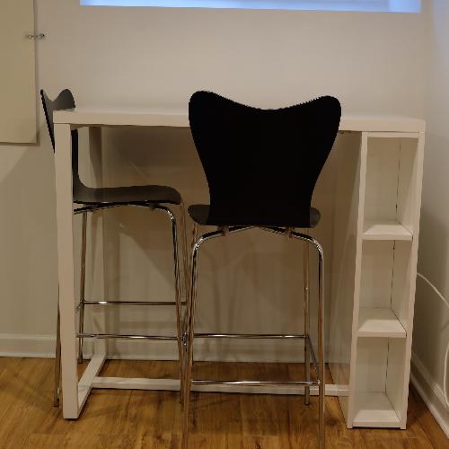 Used CB2 White High Dining/Cocktail Table for sale on AptDeco
