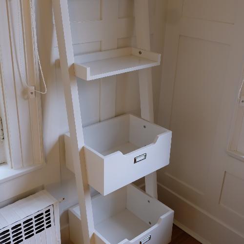 Used Land of Nod Kids White Sloane Leaning Bookcase for sale on AptDeco