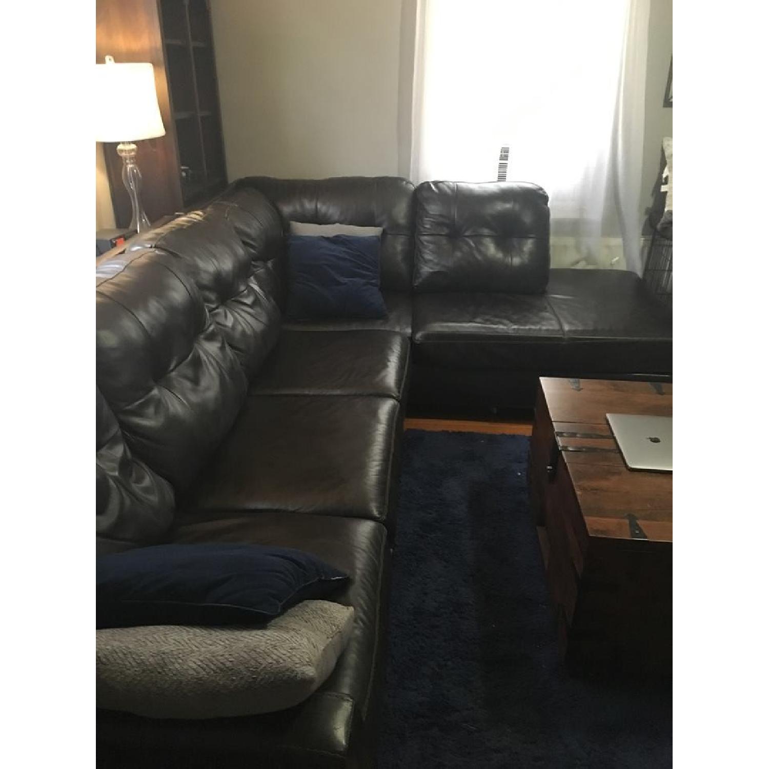 Red Barrel Studio Stouffer Leather Sectional Sofa - image-2