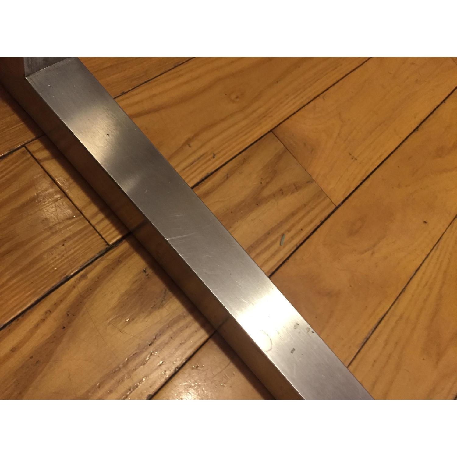 Ethan Allen Tangent Stainless Steel & Glass Coffee Table - image-4