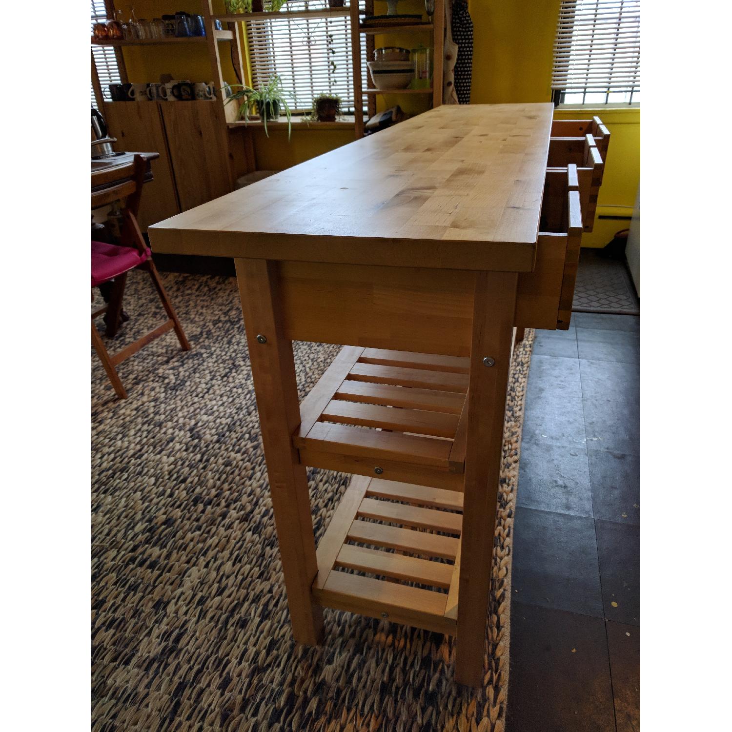 Ikea Norden Wooden Kitchen Island - AptDeco