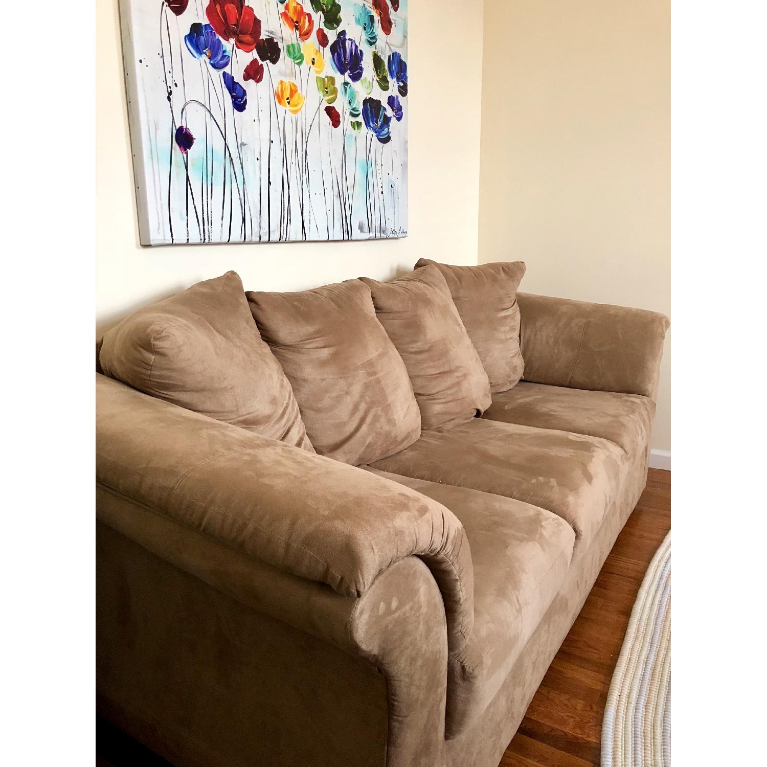 Value City Furniture Adrian Sofa in Taupe - image-1