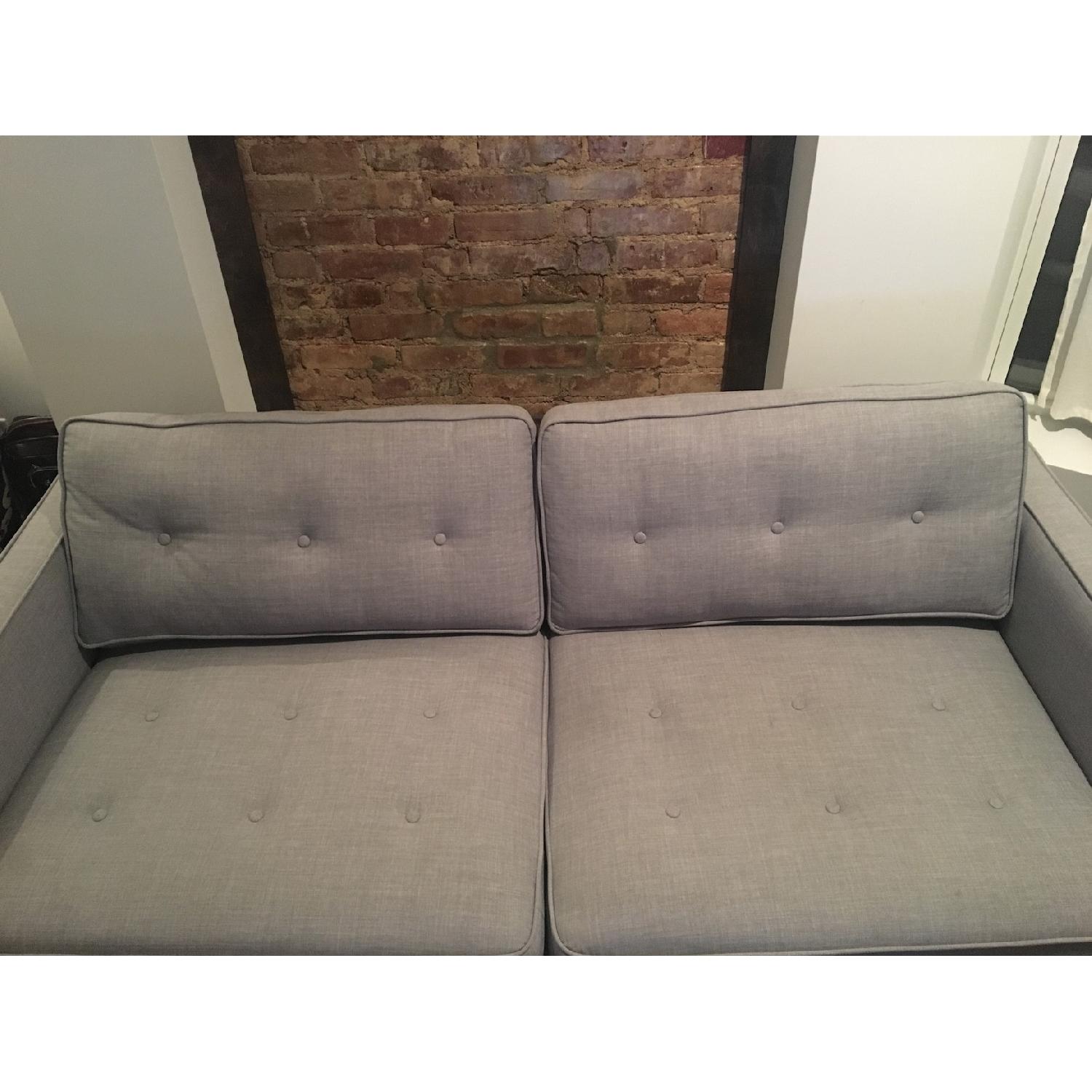 World Market Dove Gray Woven Apel Sofa - image-2