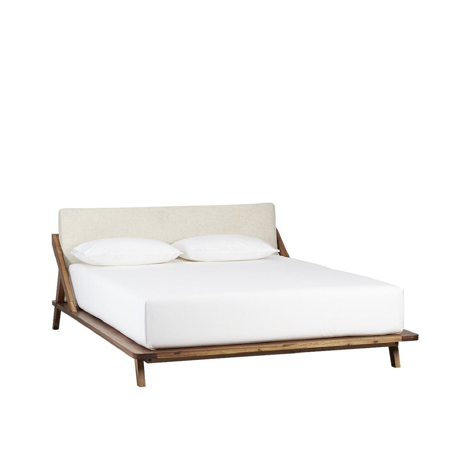 CB2 Drommen Acacia Wood Queen Bed AptDeco