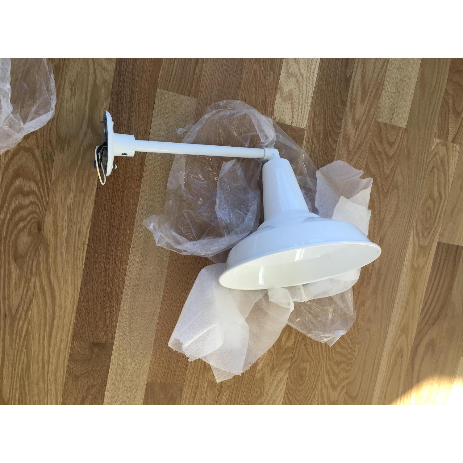 Schoolhouse Factory Modern No. 4 Outdoor Sconce in White - image-2