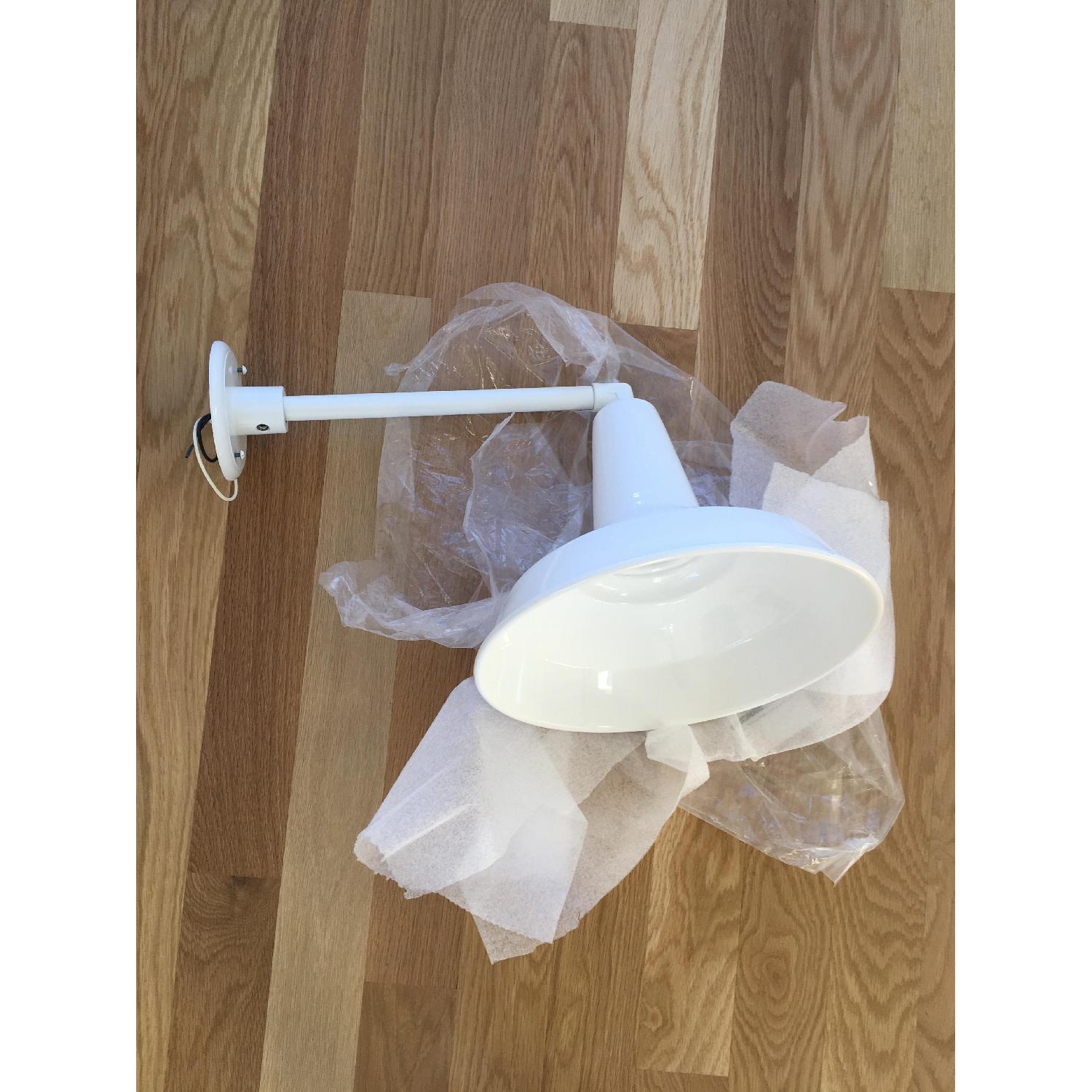 Schoolhouse Factory Modern No. 4 Outdoor Sconce in White - image-6