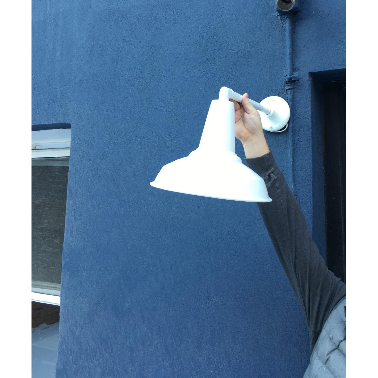 Schoolhouse Factory Modern No. 4 Outdoor Sconce in White - image-8