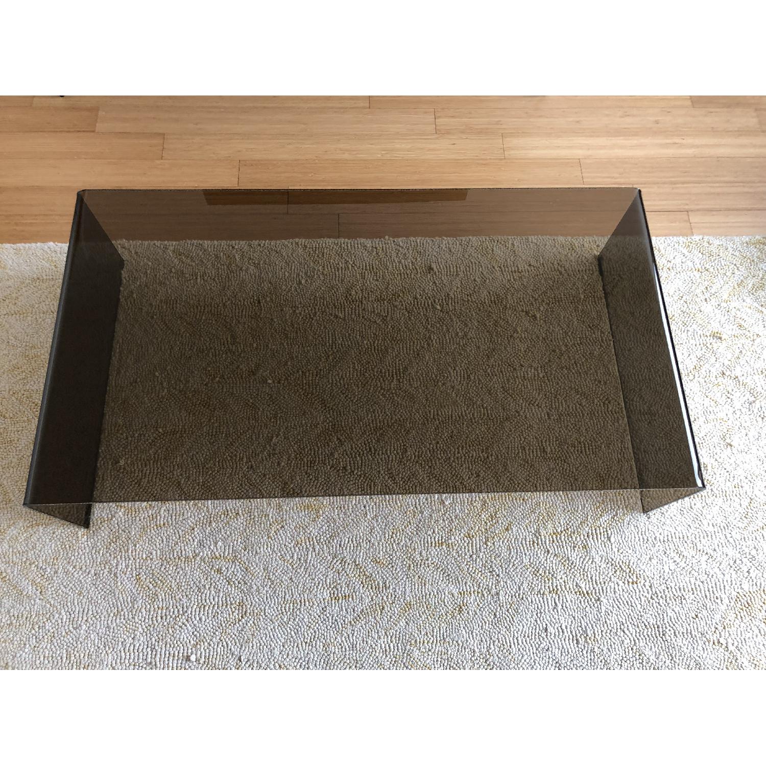Natuzzi Custom Smoked Glass Coffee Table - image-1