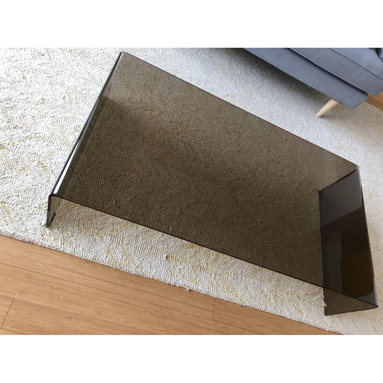 Natuzzi Custom Smoked Glass Coffee Table - image-2