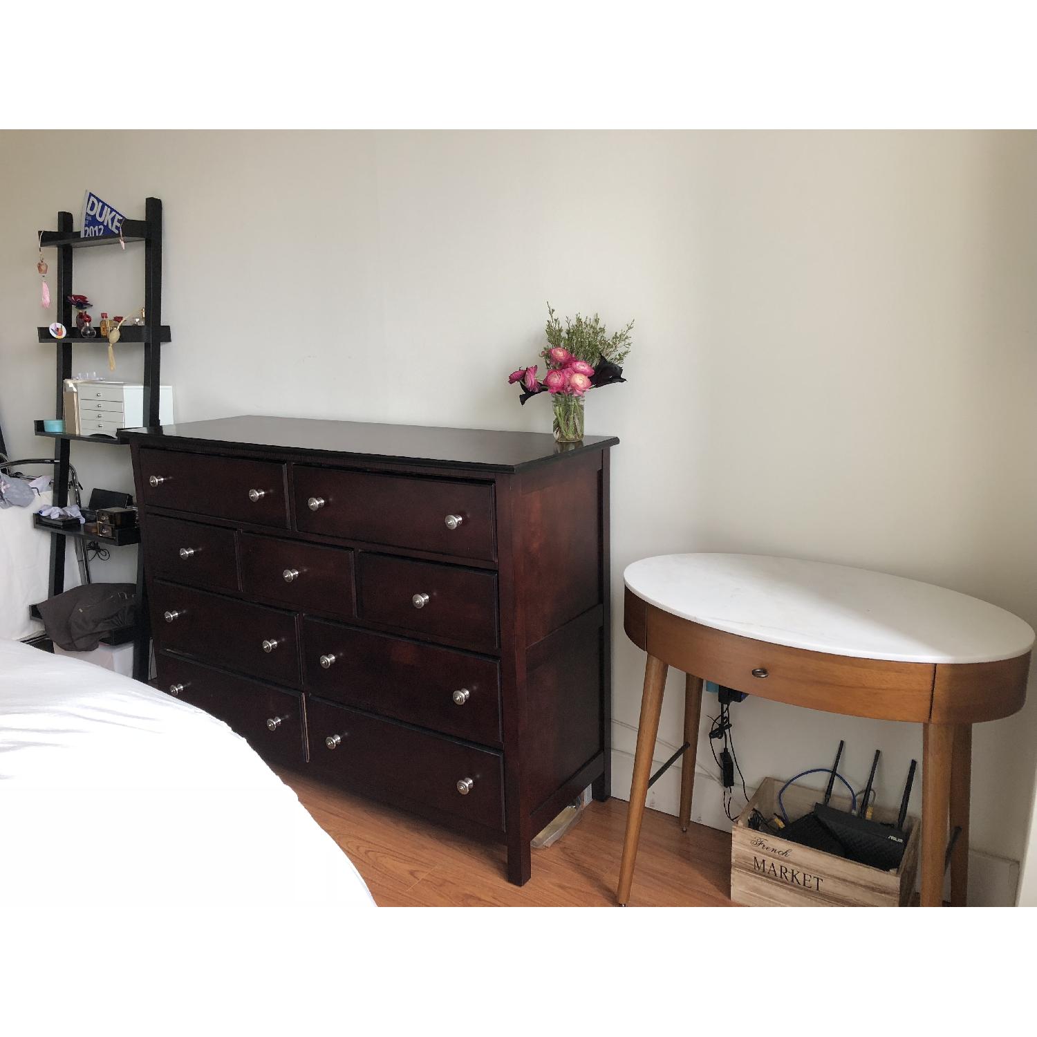 Cresent Furniture Dark Brown Wide Dresser - image-9