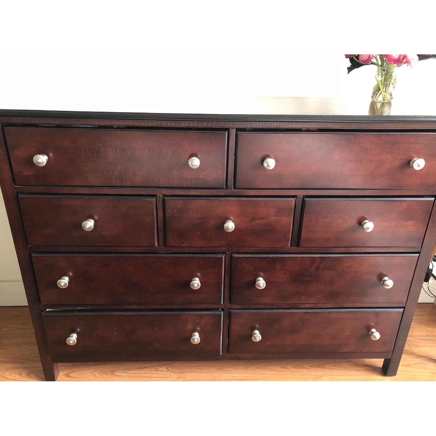 Cresent Furniture Dark Brown Wide Dresser - image-10