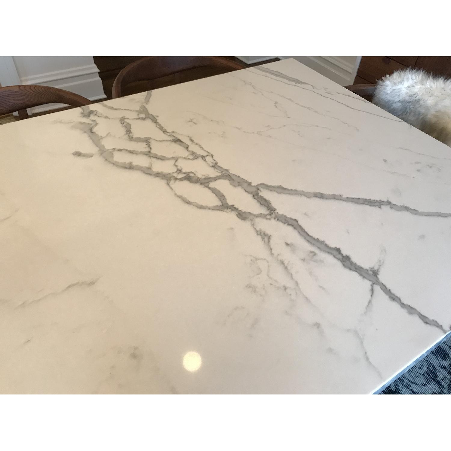 Custom Marble Quartz Slab Style Dining Table - image-7
