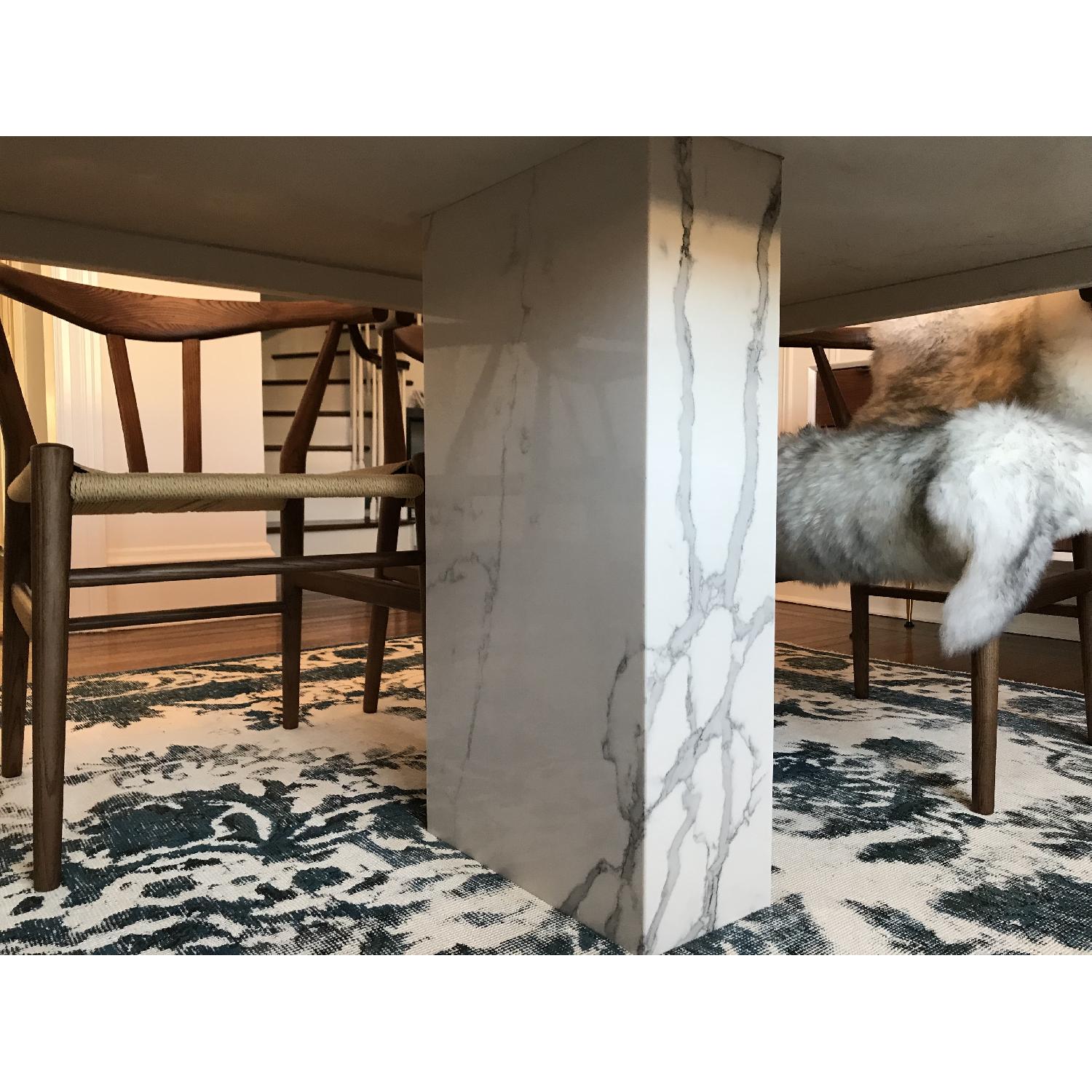 Custom Marble Quartz Slab Style Dining Table - image-9