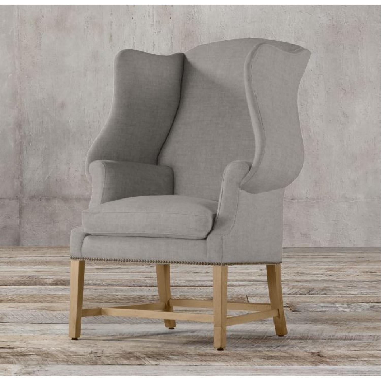 Restoration Hardware 1920s Georgian Wingback Chair - image-4