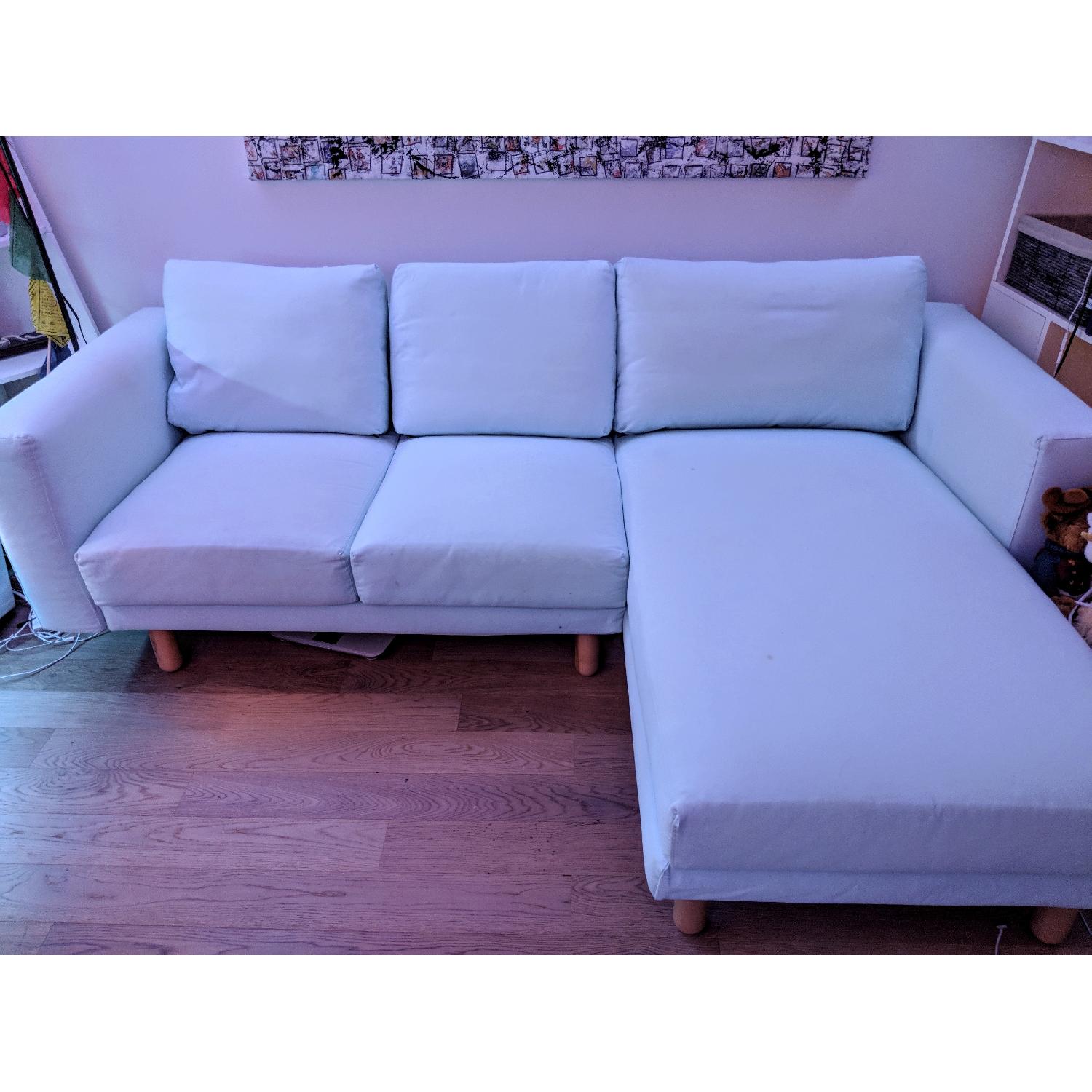 Ikea Norsborg Light Blue Sectional Sofa w/ Chaise - image-1