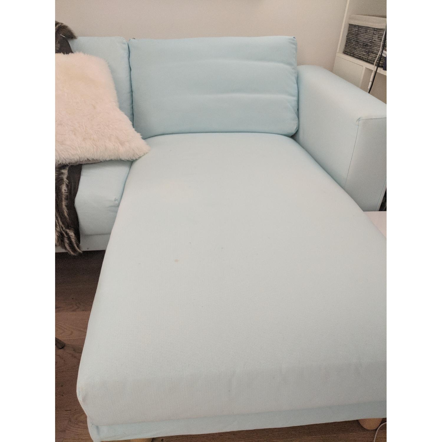 Ikea Norsborg Light Blue Sectional Sofa w/ Chaise - image-2