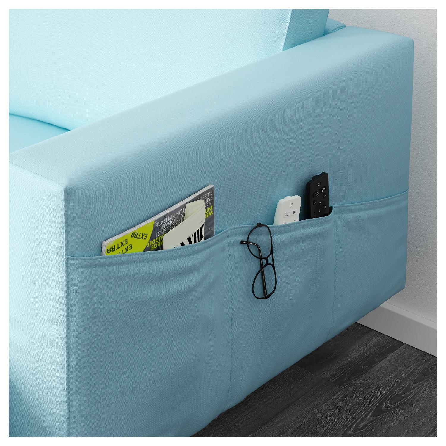 Ikea Norsborg Light Blue Sectional Sofa w/ Chaise - image-4