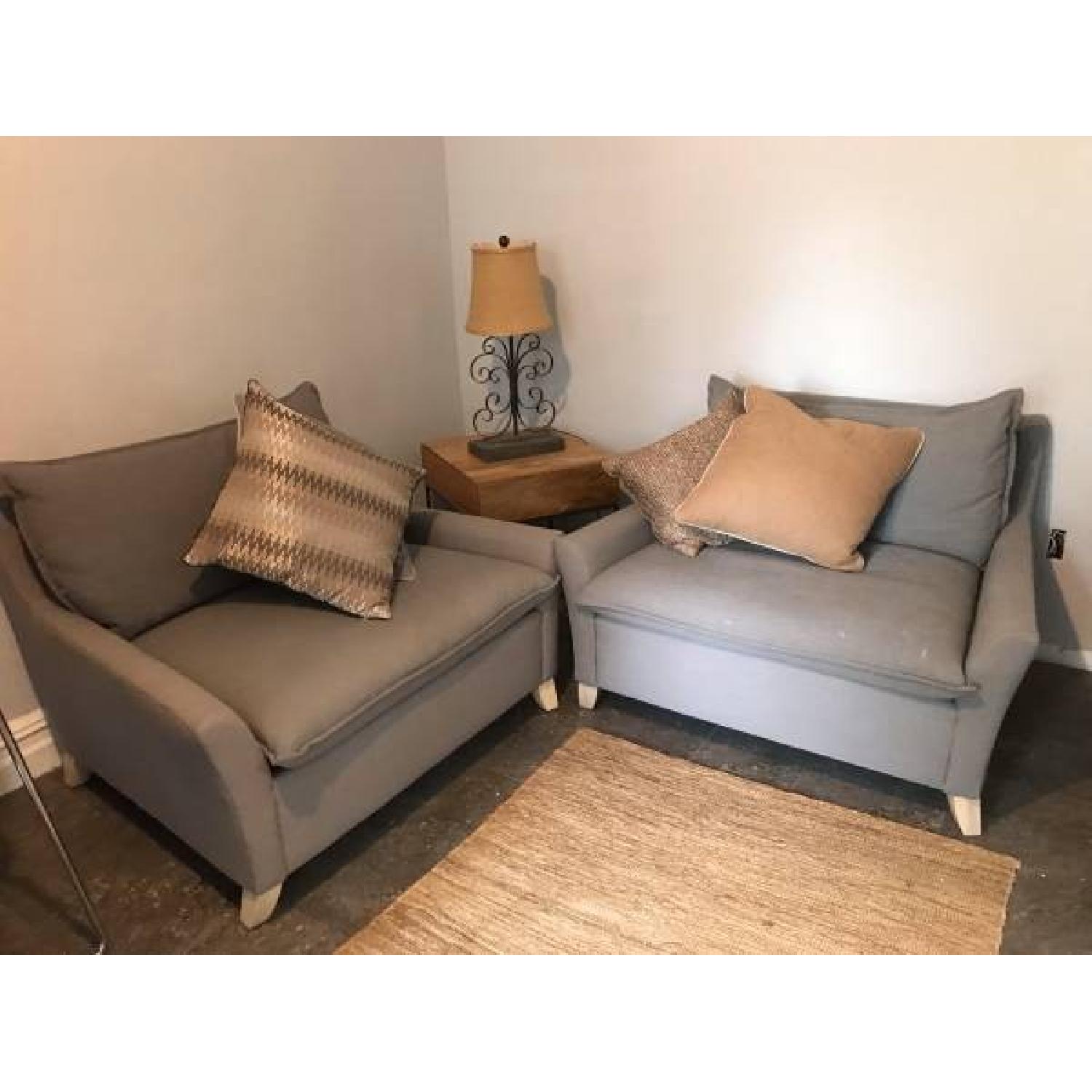 West Elm Bliss Chair and a Half in Gray - image-1