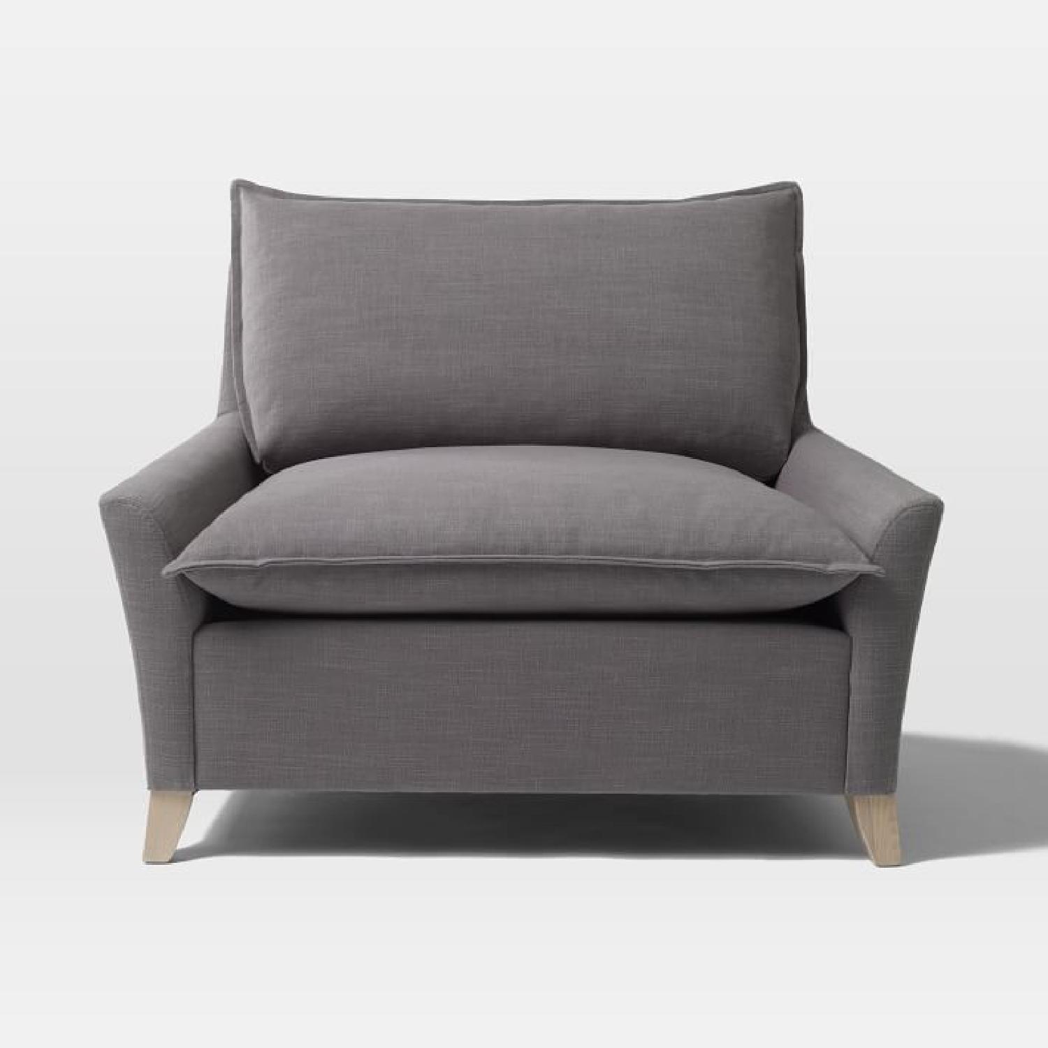 West Elm Bliss Chair and a Half in Gray - image-2