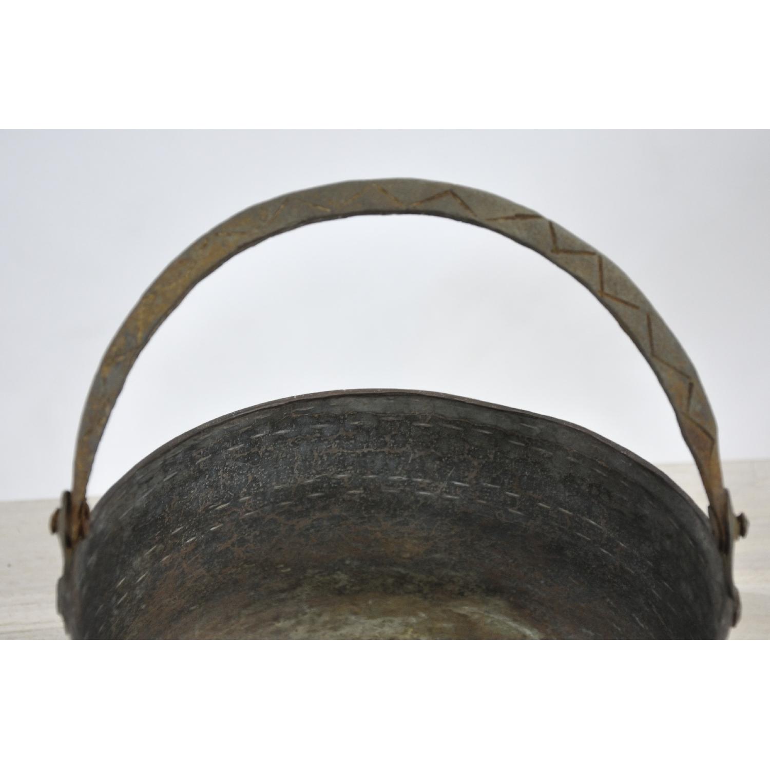 Antique HandHammered Copper Pot Cauldron Kettle AptDeco