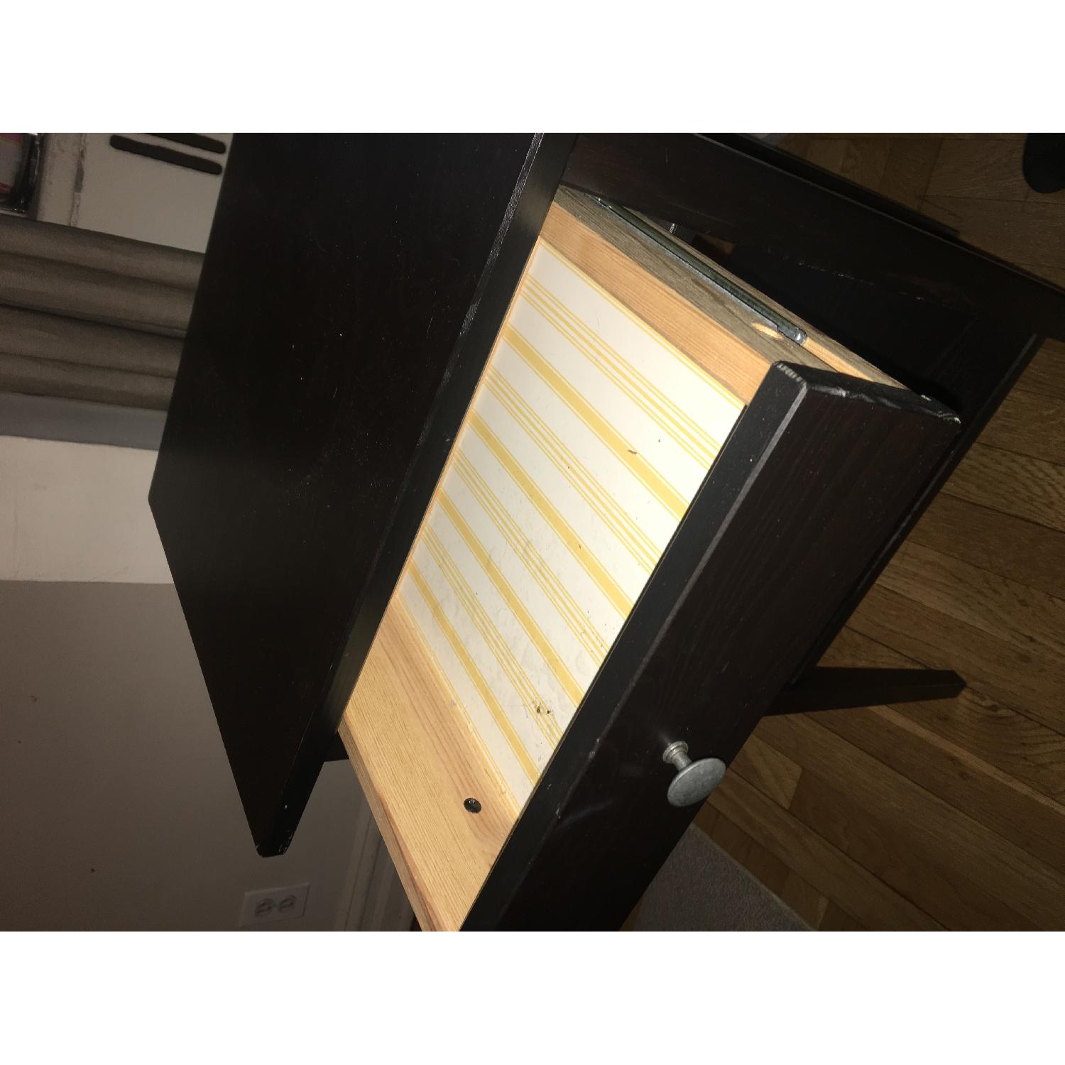 Dark Brown Wooden Bedside Table - image-3