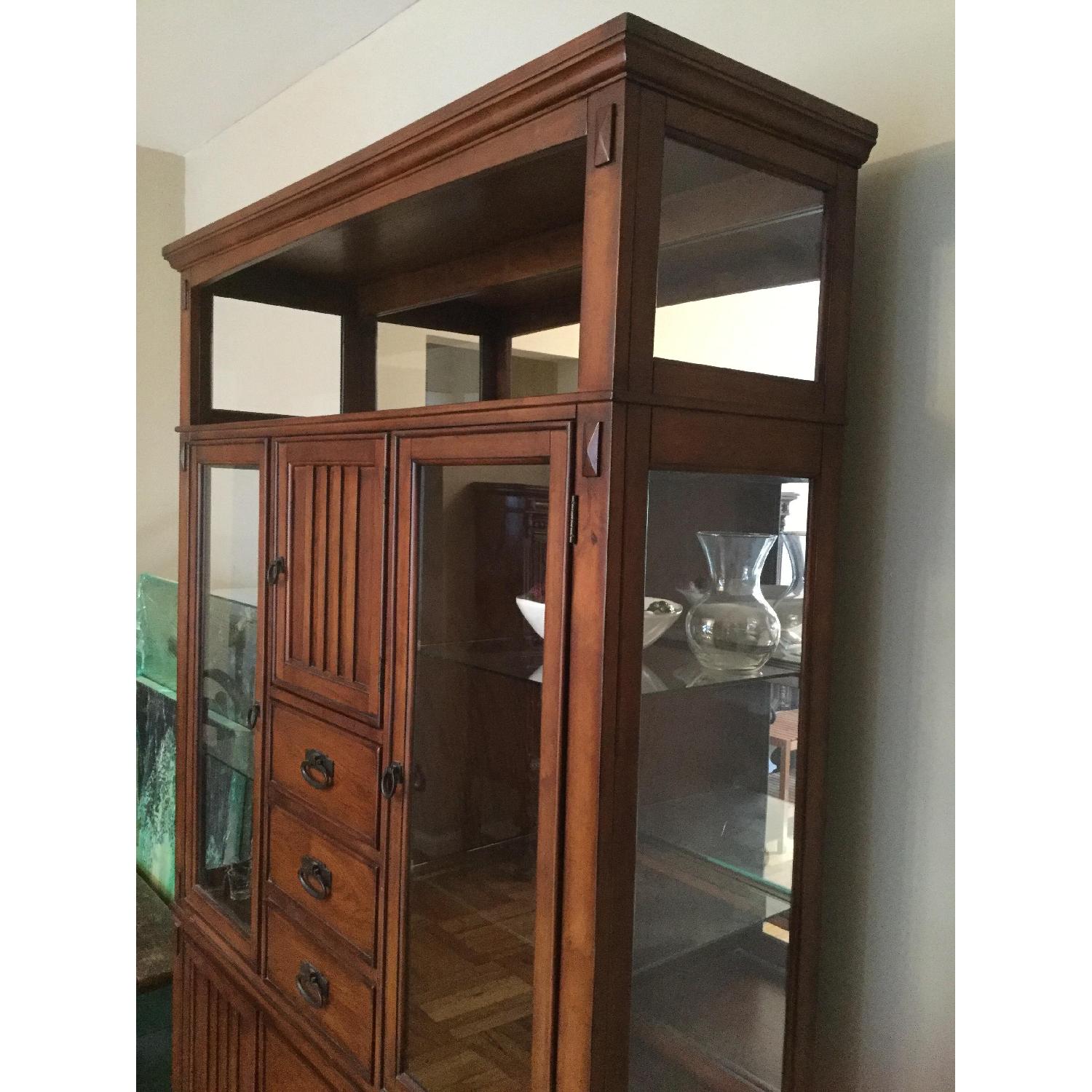 Homelegance Furniture Wood Lighted China Cabinet - AptDeco