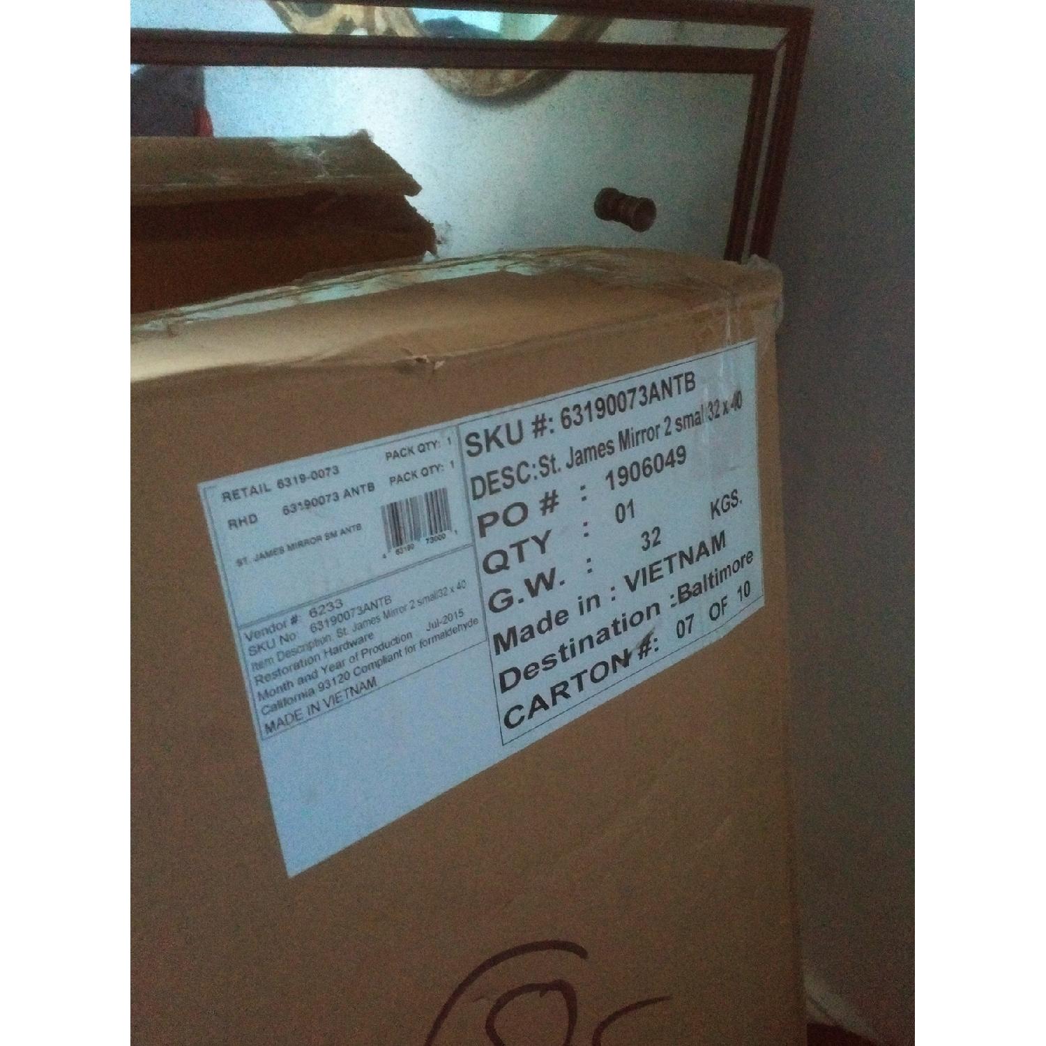 Restoration Hardware St James Brown Wood Mirror - image-5