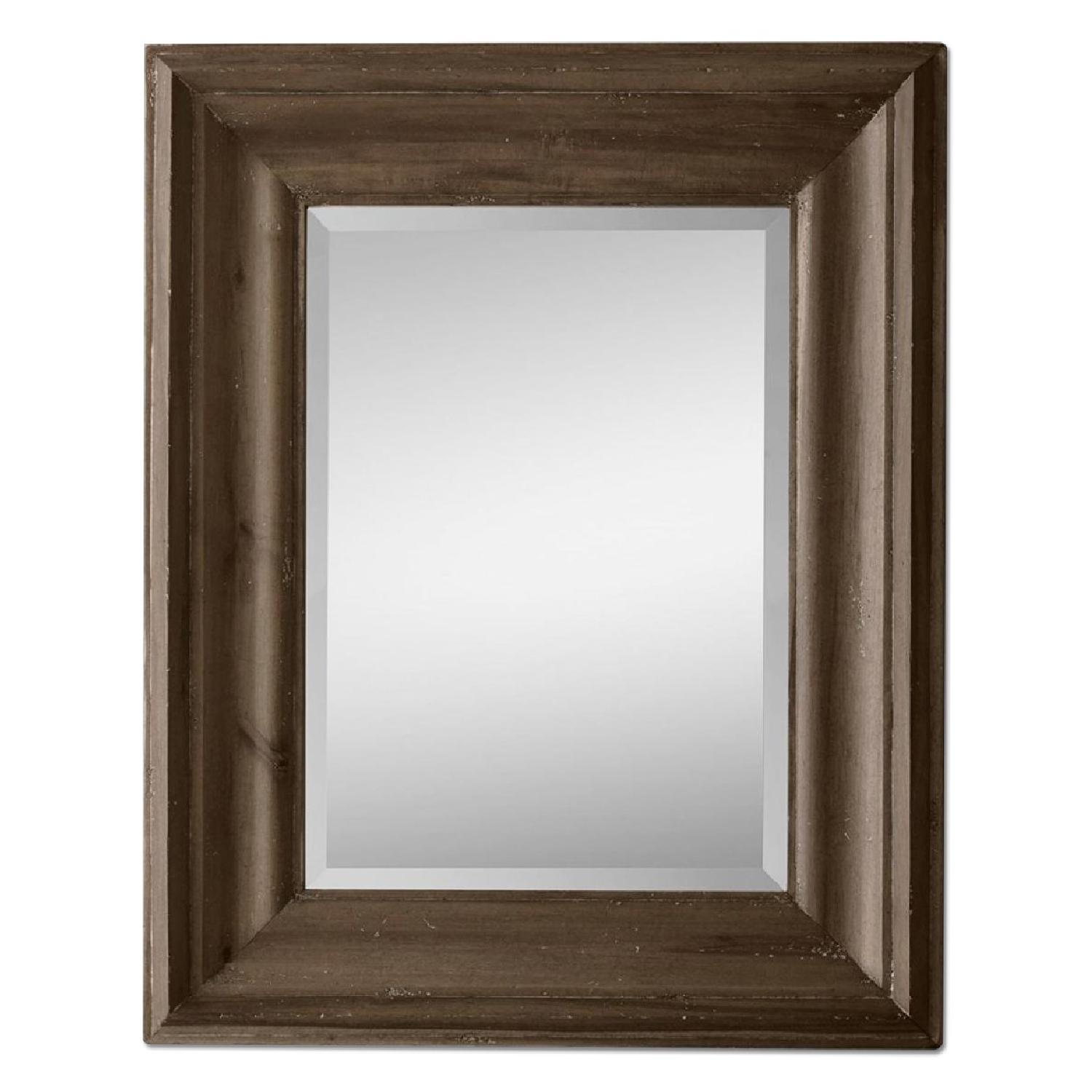 Restoration Hardware St James Brown Wood Mirror - image-0