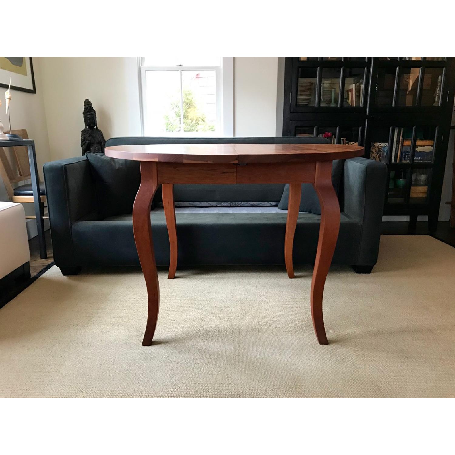 Crate & Barrel Dancer Round Extension Dining Table - image-1