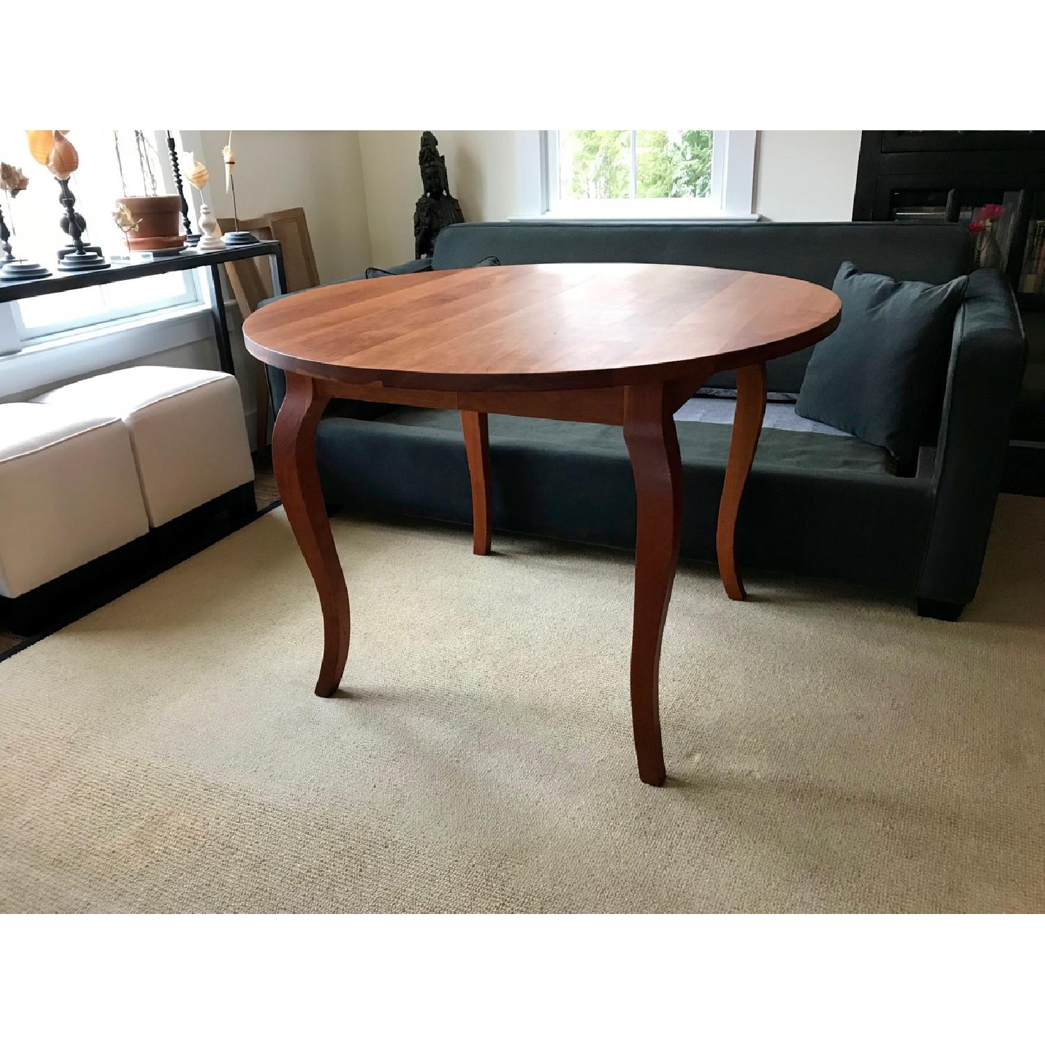 Crate & Barrel Dancer Round Extension Dining Table - image-2